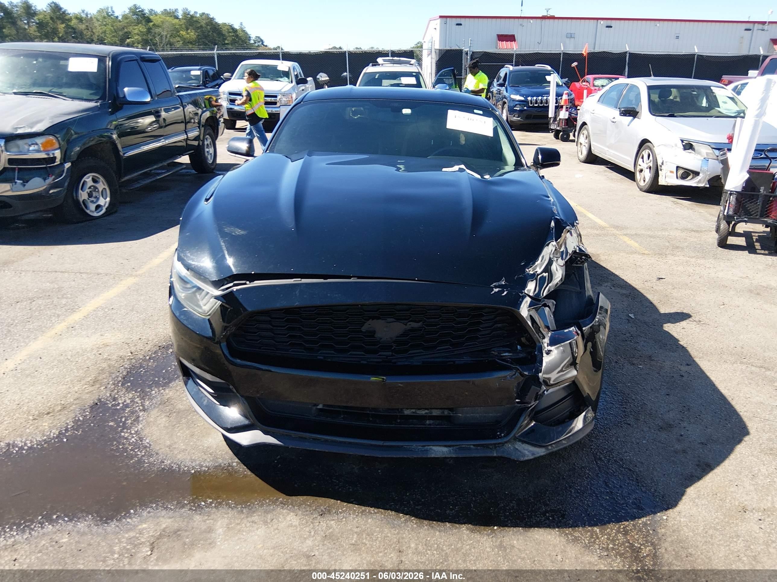 2015 Ford Mustang V6 Black vin: 1FA6P8AM3F5341769