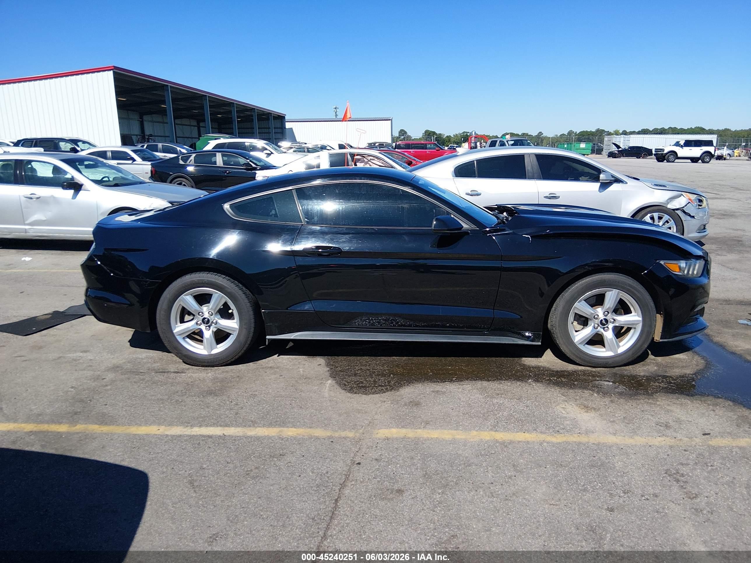 2015 Ford Mustang V6 Black vin: 1FA6P8AM3F5341769