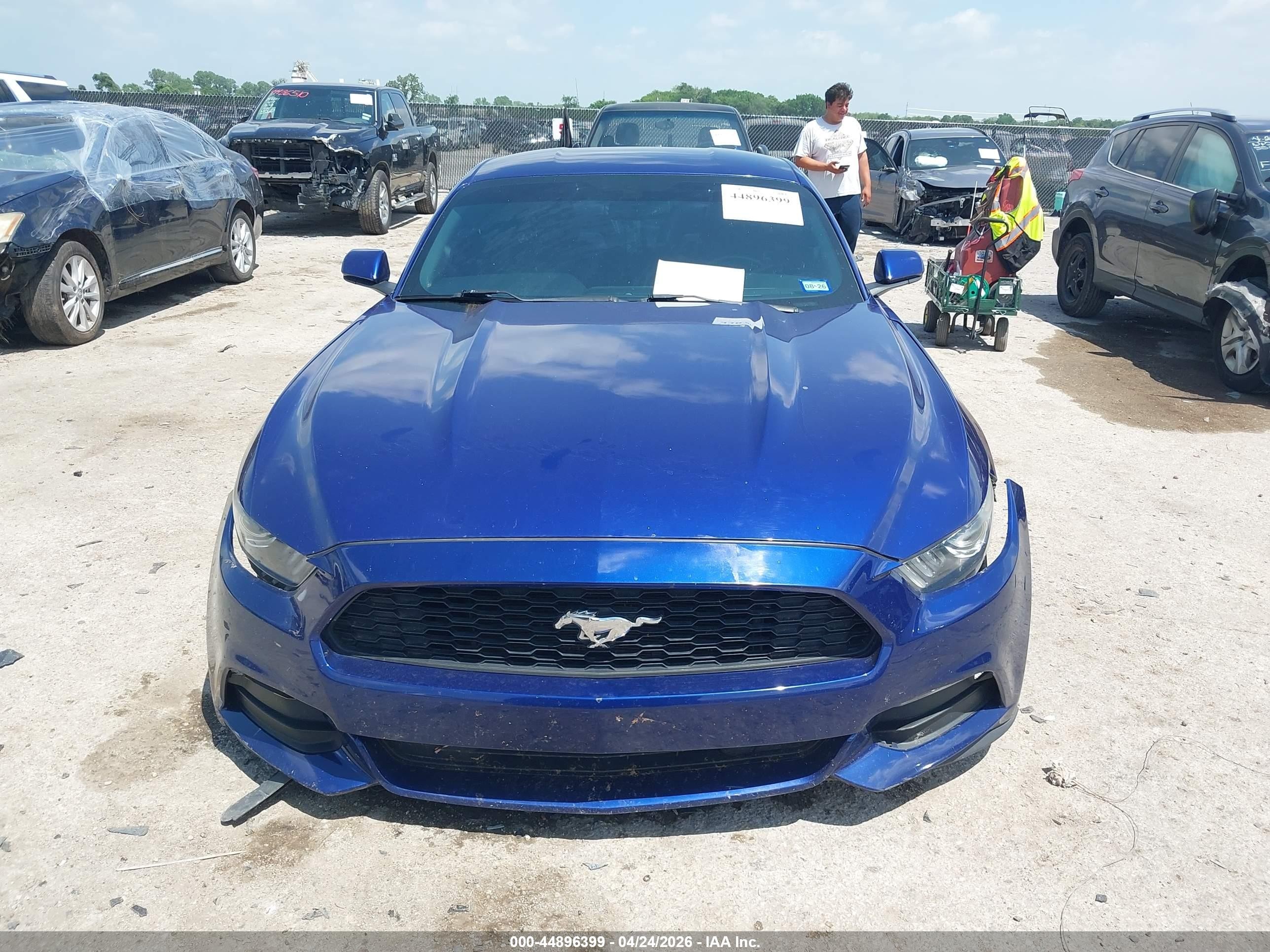 2016 Ford Mustang V6 Blue vin: 1FA6P8AM3G5252477