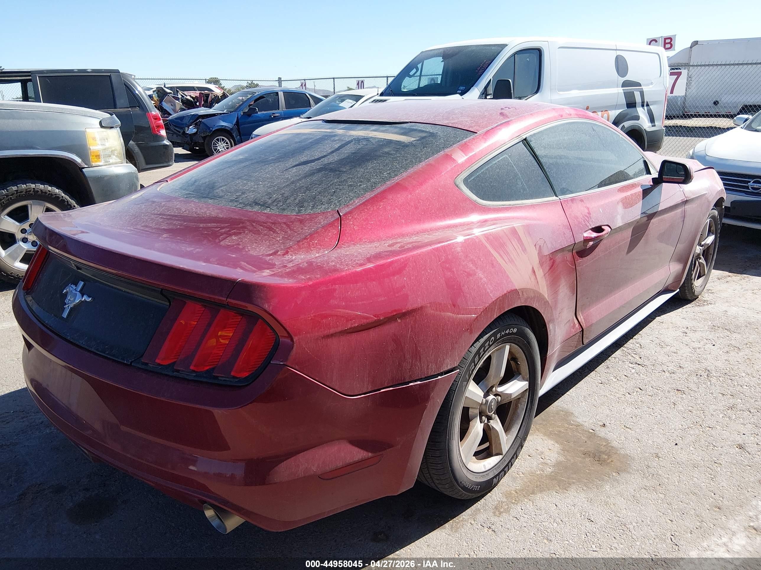 2017 Ford Mustang V6 Red vin: 1FA6P8AM3H5239293