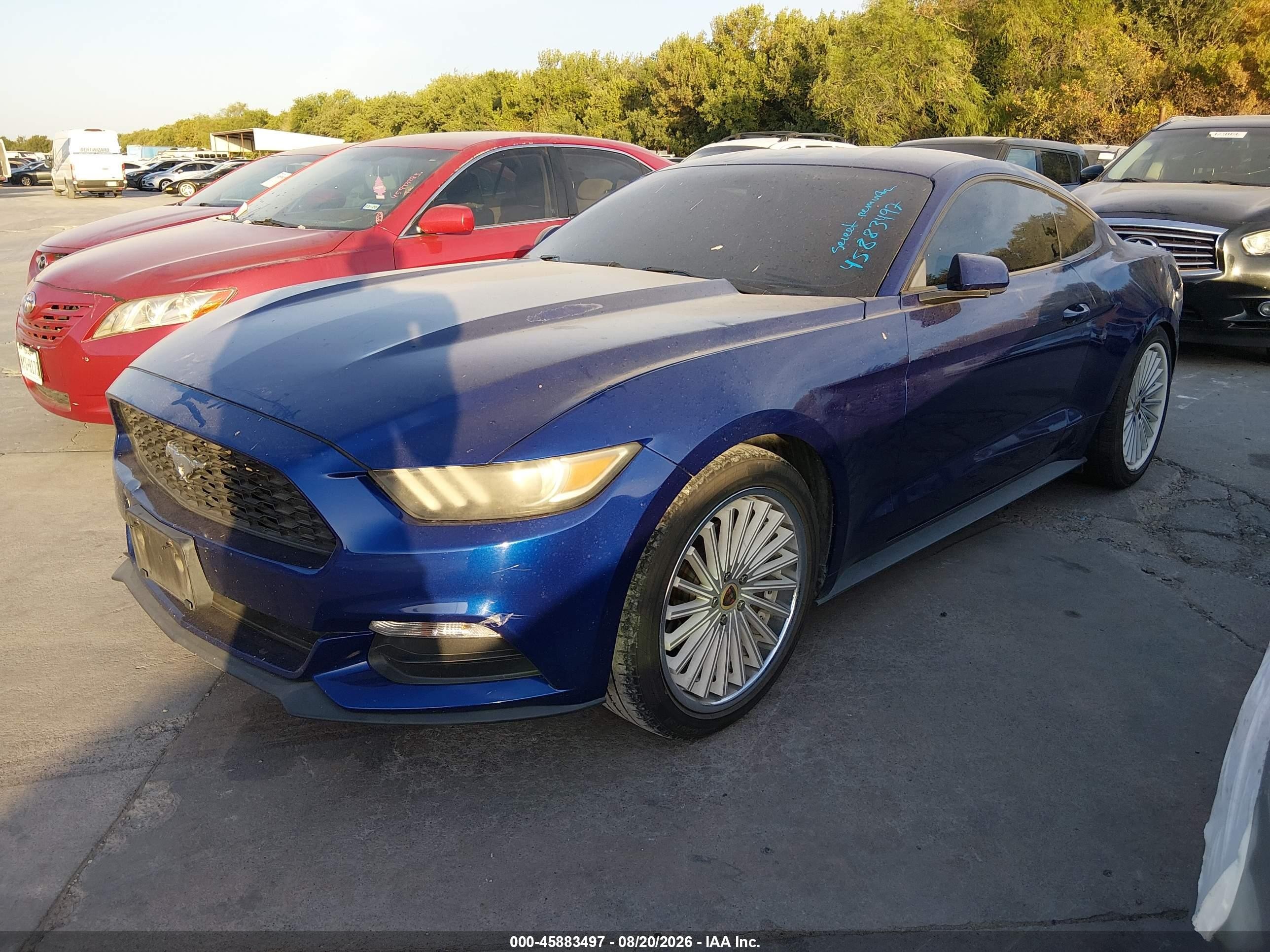 2015 Ford Mustang V6 Blue vin: 1FA6P8AM4F5342011