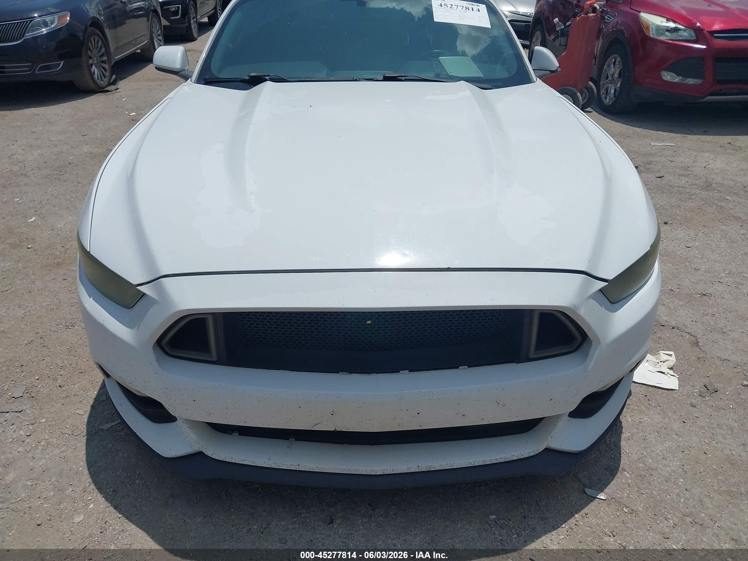 2015 Ford Mustang V6 White vin: 1FA6P8AM4F5399602