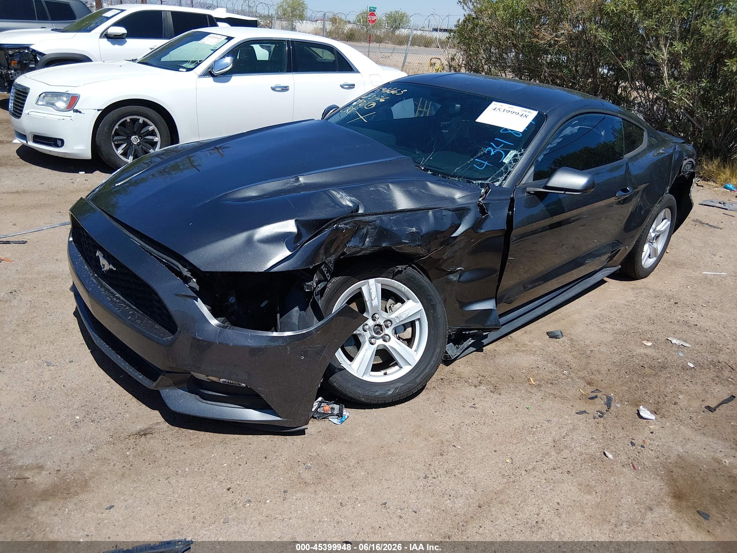 2015 Ford Mustang V6 Black vin: 1FA6P8AM4F5434817