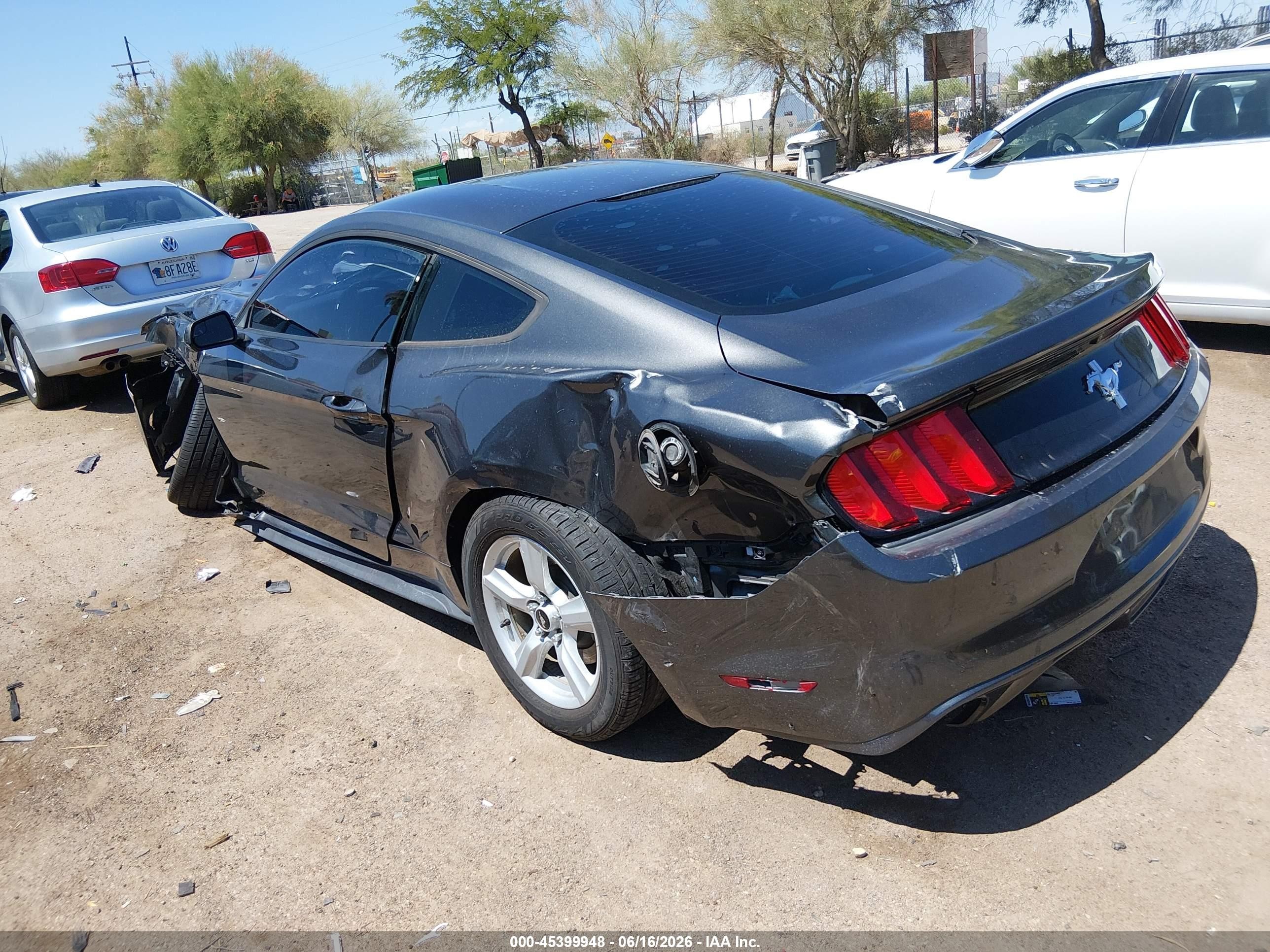 2015 Ford Mustang V6 Black vin: 1FA6P8AM4F5434817