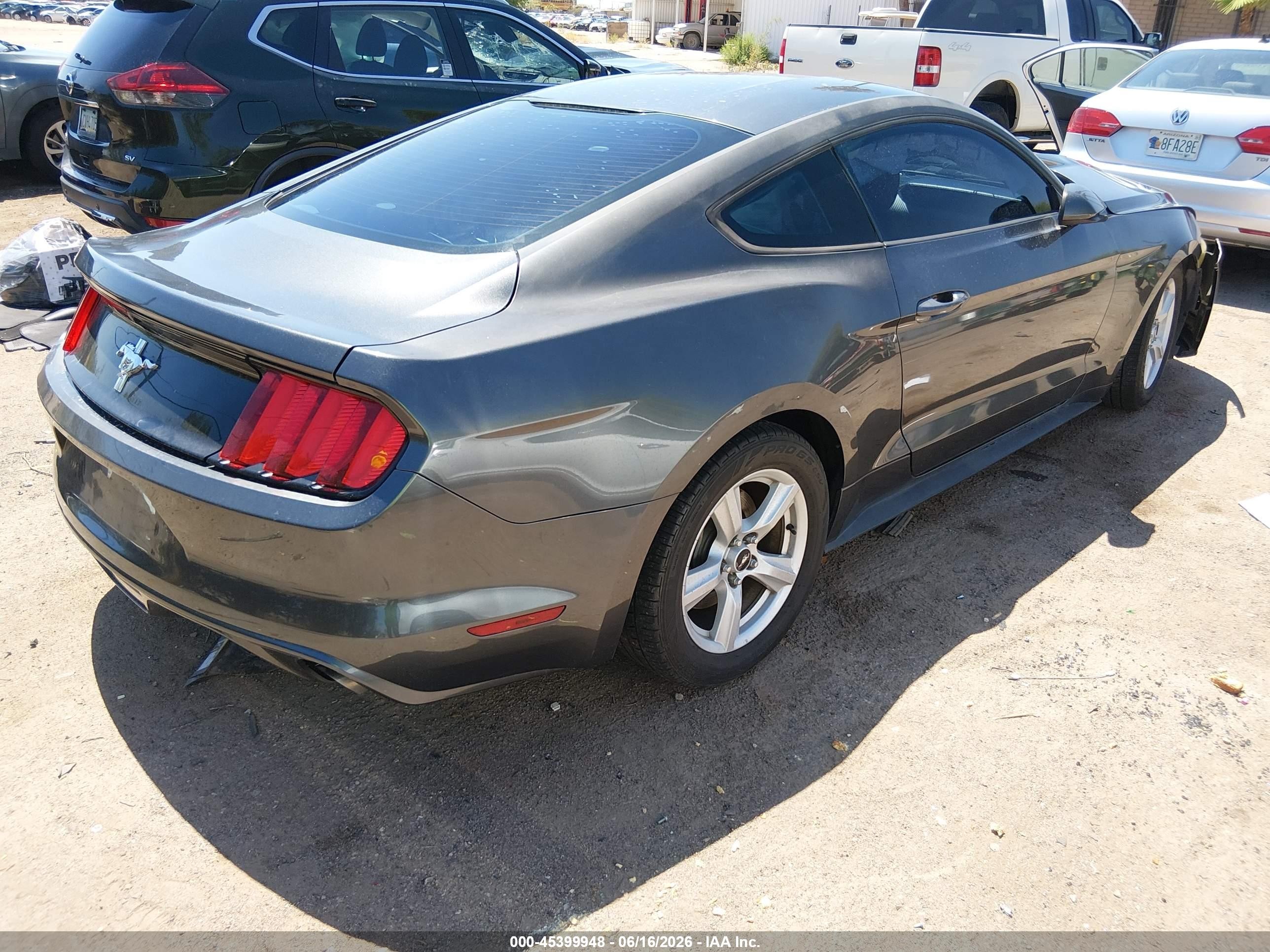 2015 Ford Mustang V6 Black vin: 1FA6P8AM4F5434817