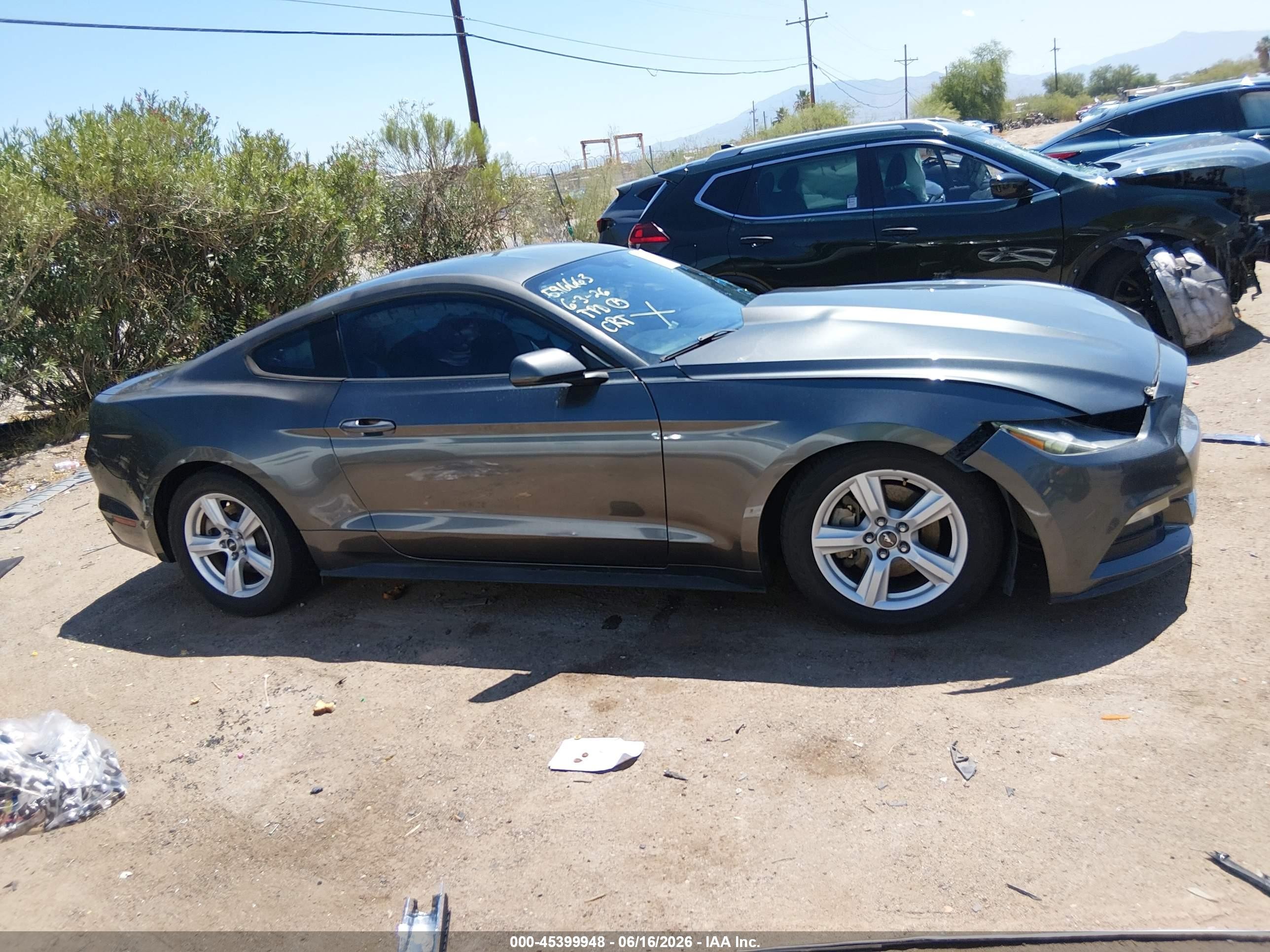 2015 Ford Mustang V6 Black vin: 1FA6P8AM4F5434817
