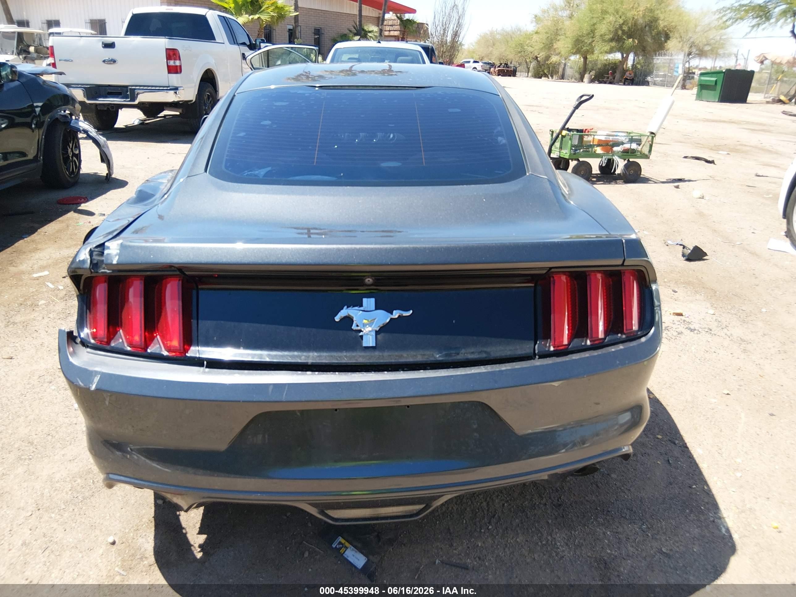 2015 Ford Mustang V6 Black vin: 1FA6P8AM4F5434817