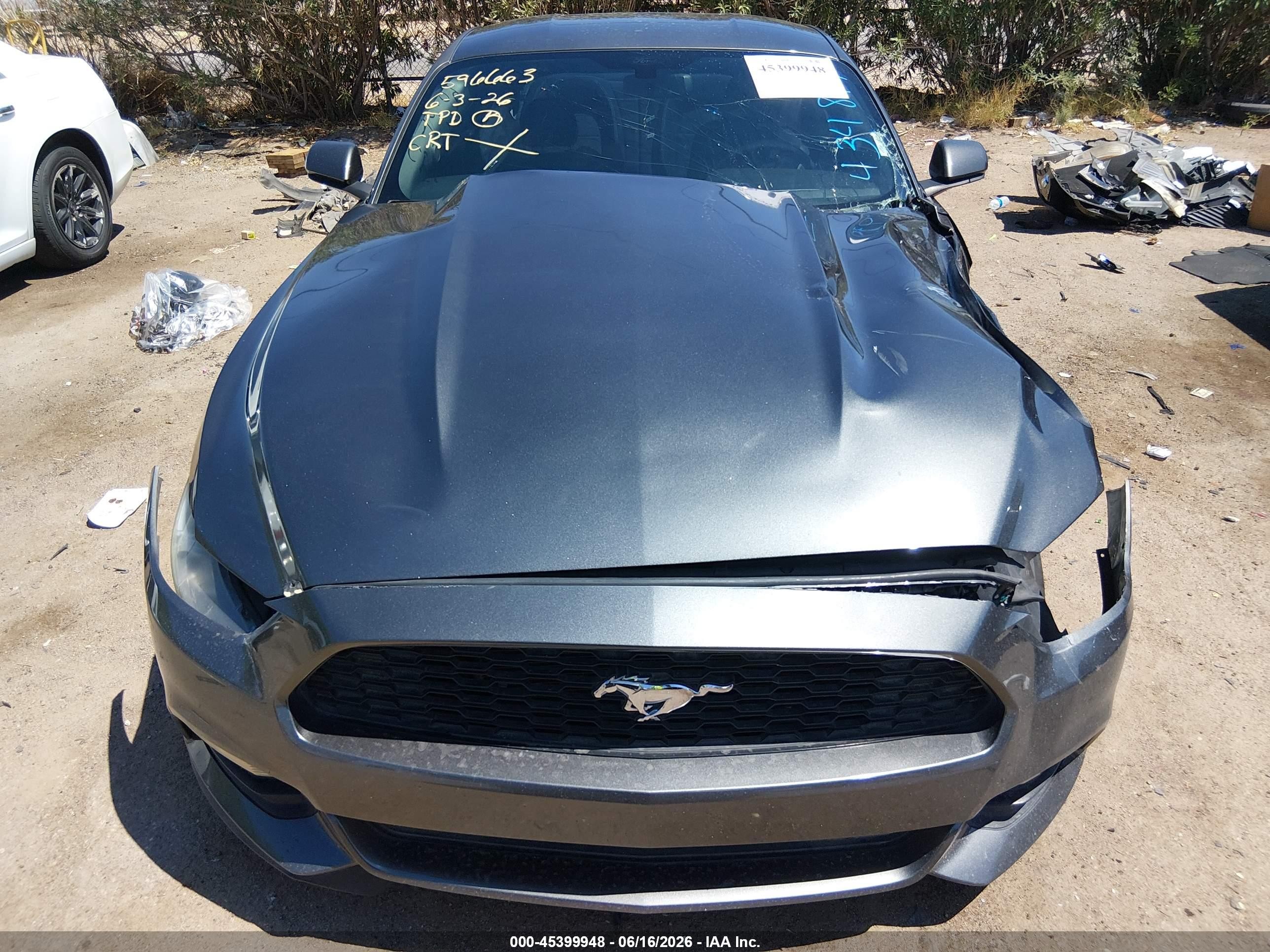 2015 Ford Mustang V6 Black vin: 1FA6P8AM4F5434817