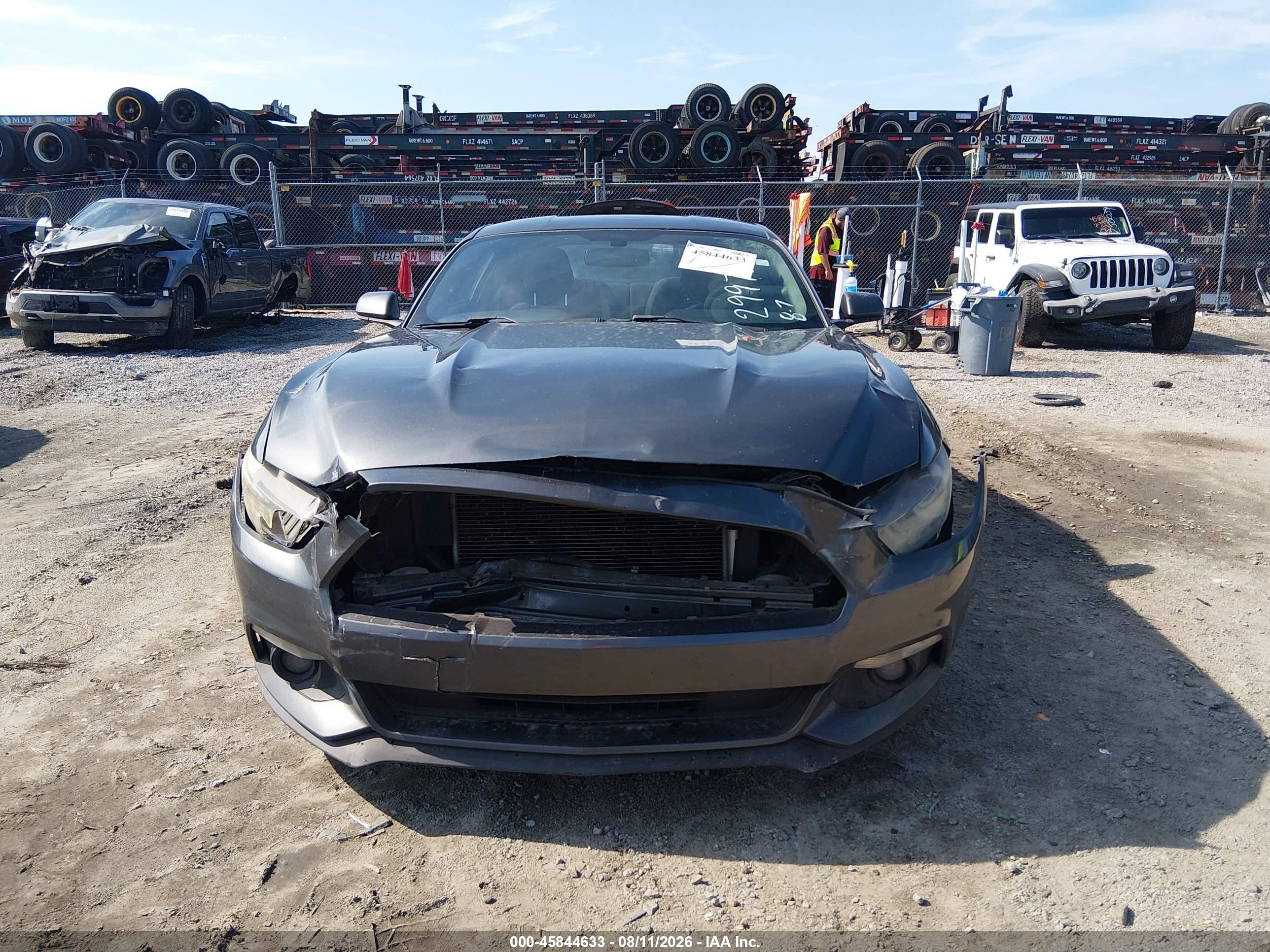2016 Ford Mustang V6 Gray vin: 1FA6P8AM4G5299789