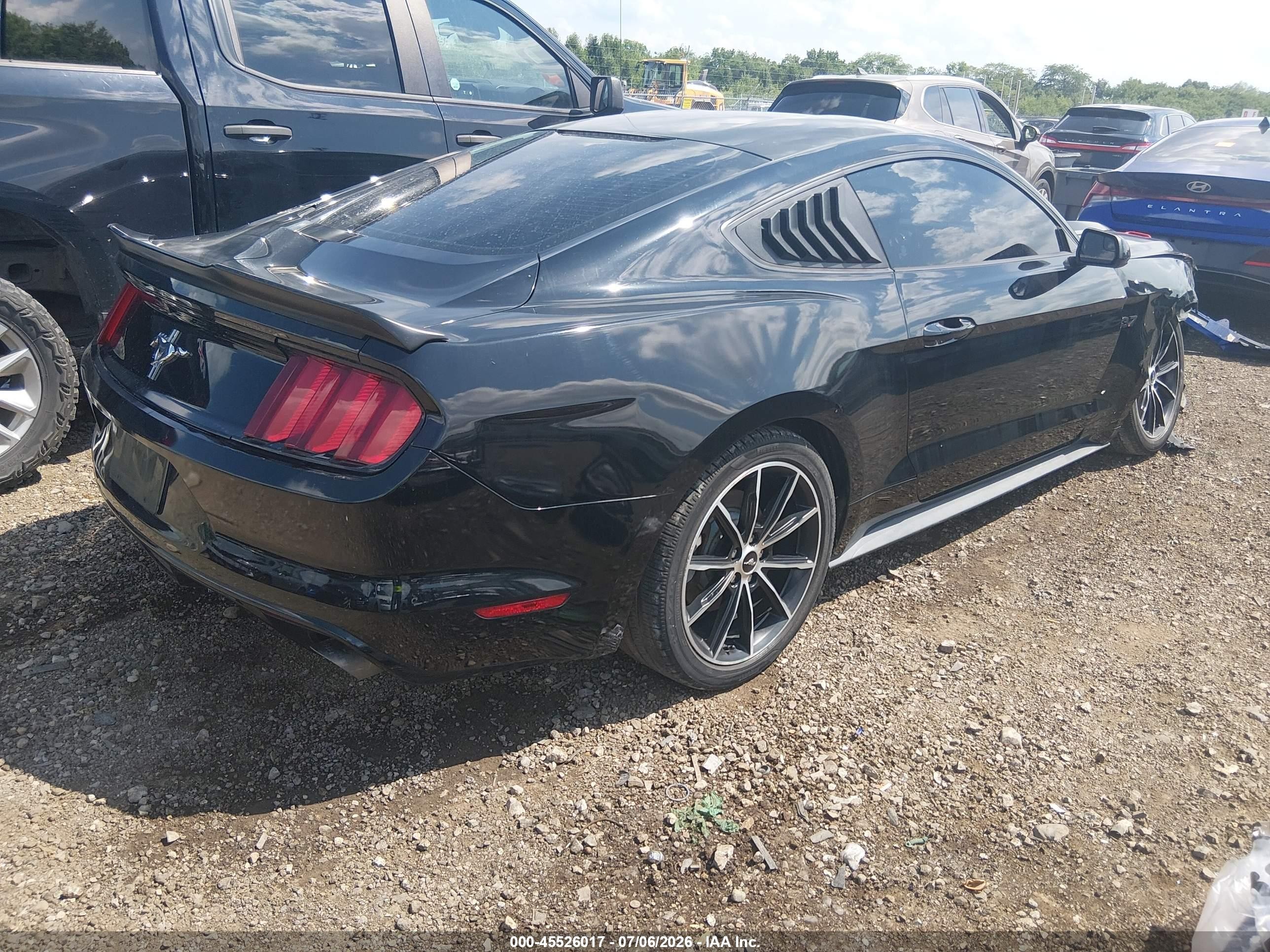 2015 Ford Mustang V6 Black vin: 1FA6P8AM5F5344592