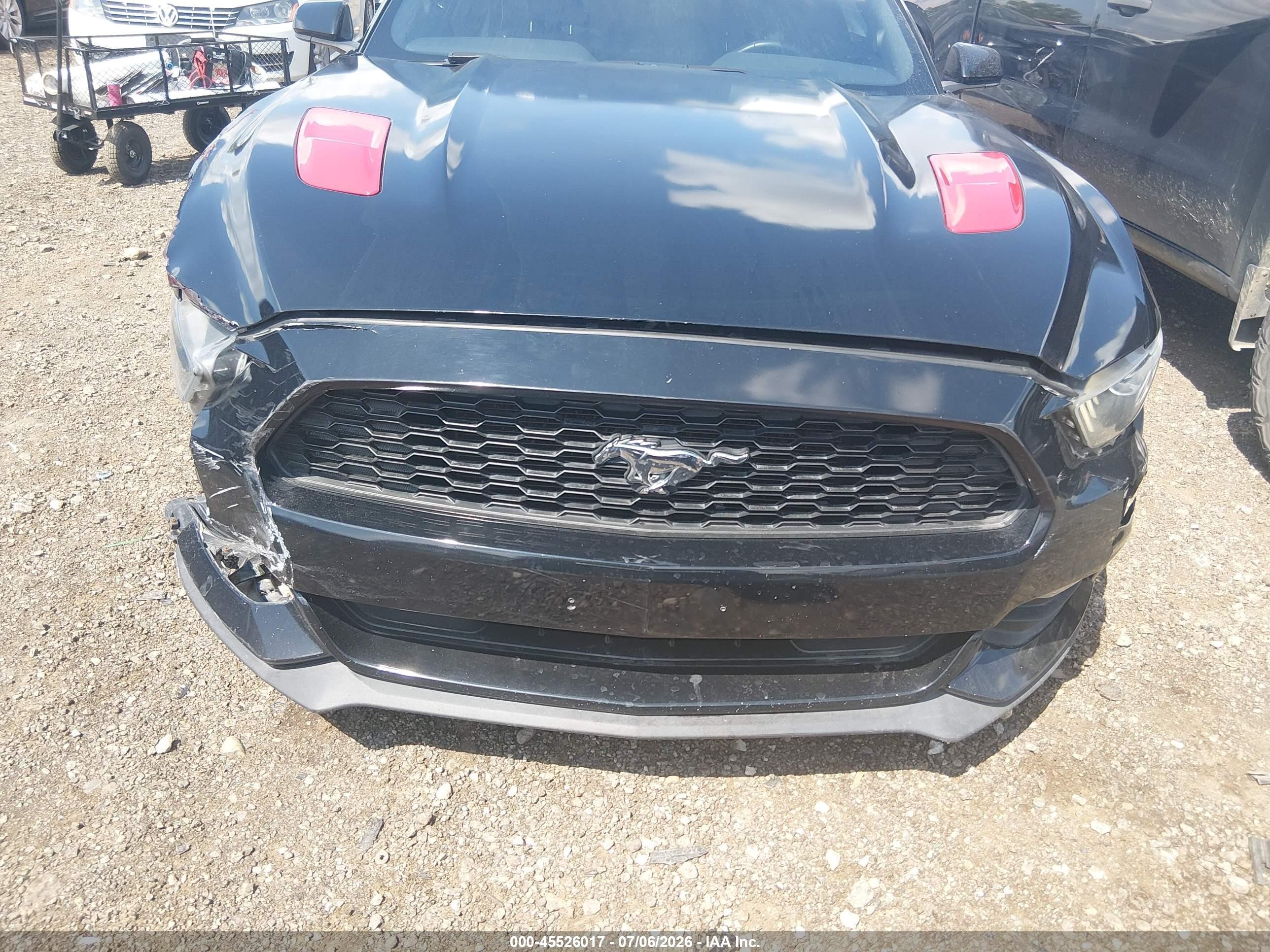 2015 Ford Mustang V6 Black vin: 1FA6P8AM5F5344592