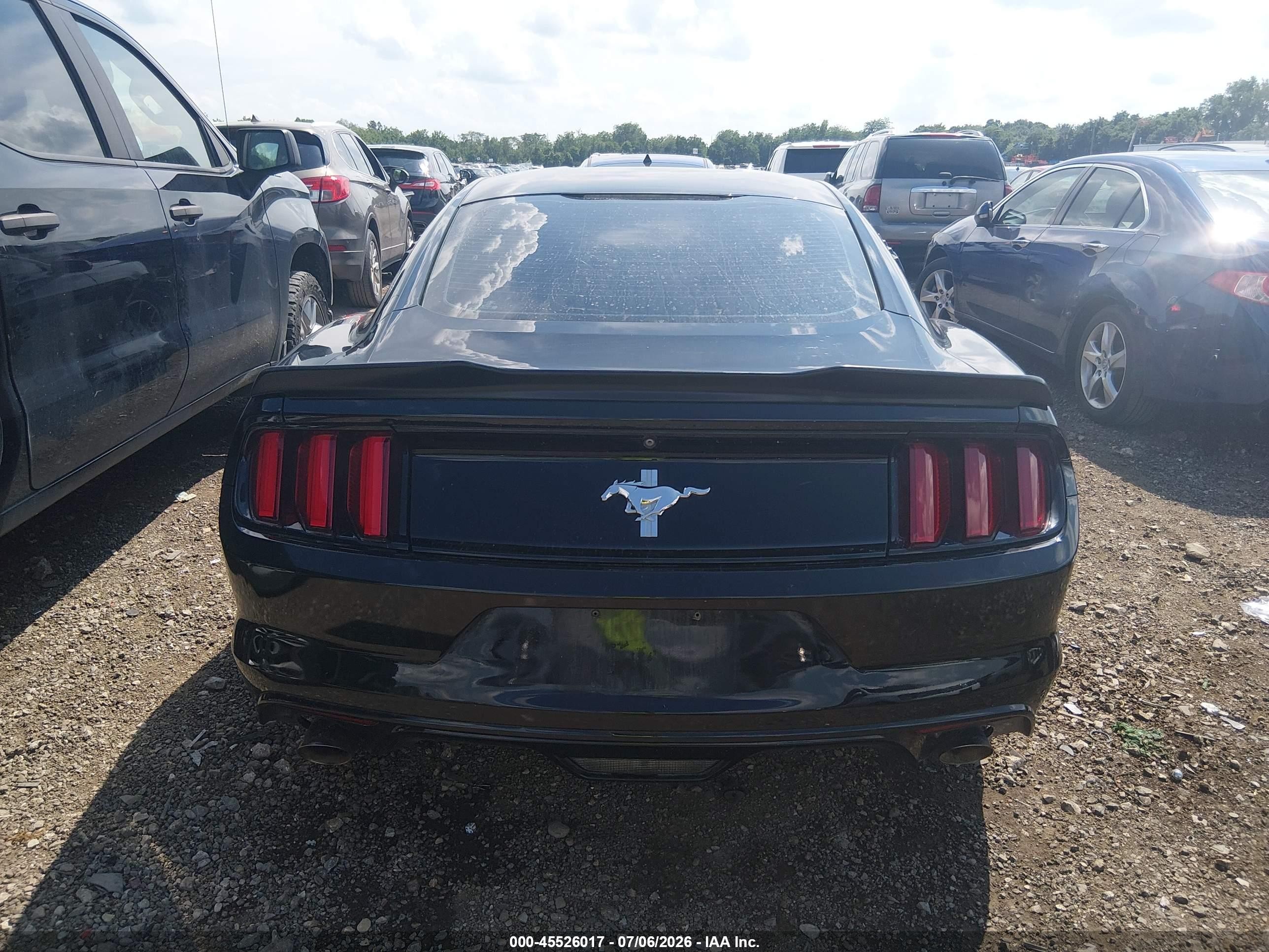2015 Ford Mustang V6 Black vin: 1FA6P8AM5F5344592