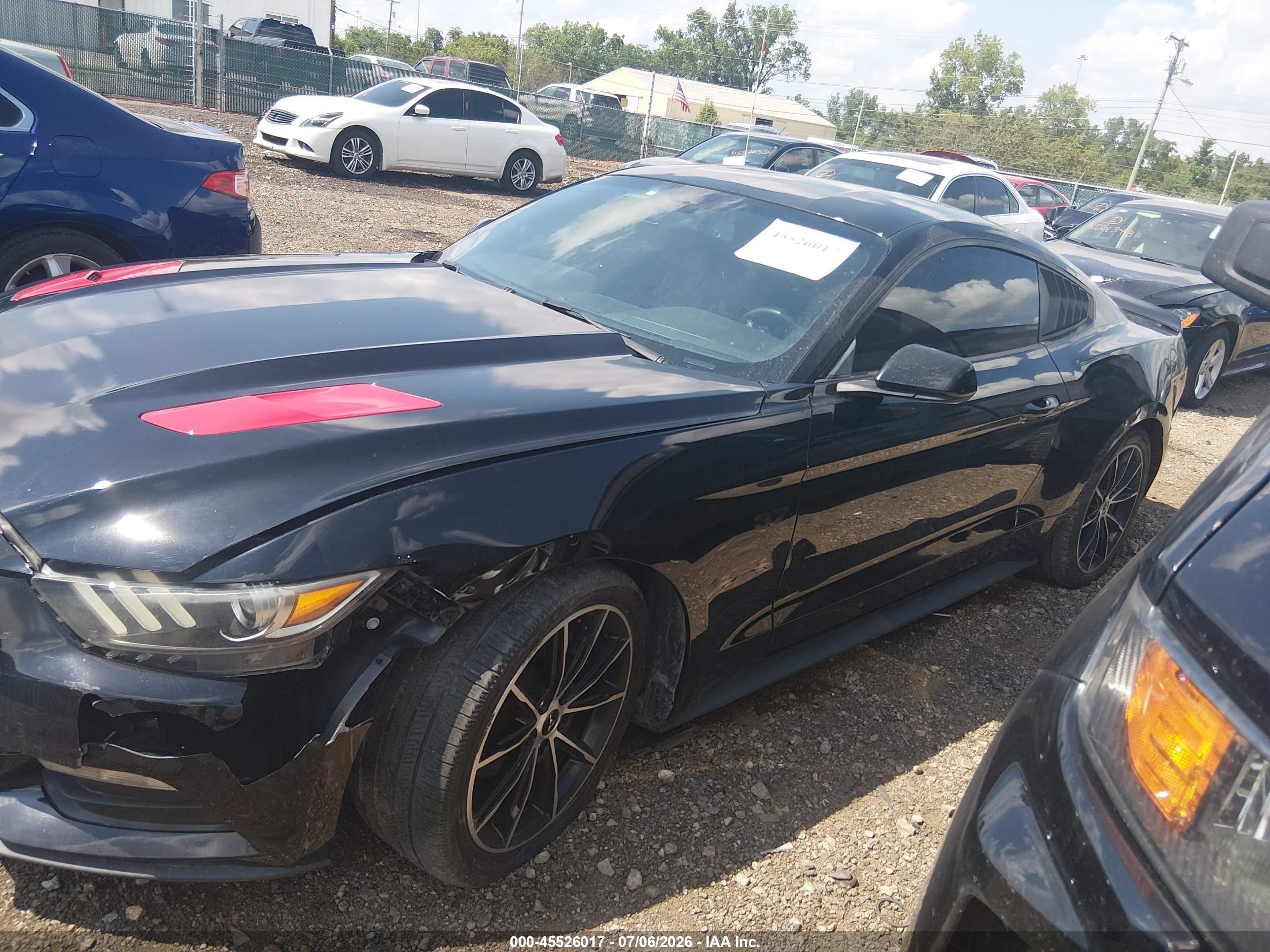 2015 Ford Mustang V6 Black vin: 1FA6P8AM5F5344592
