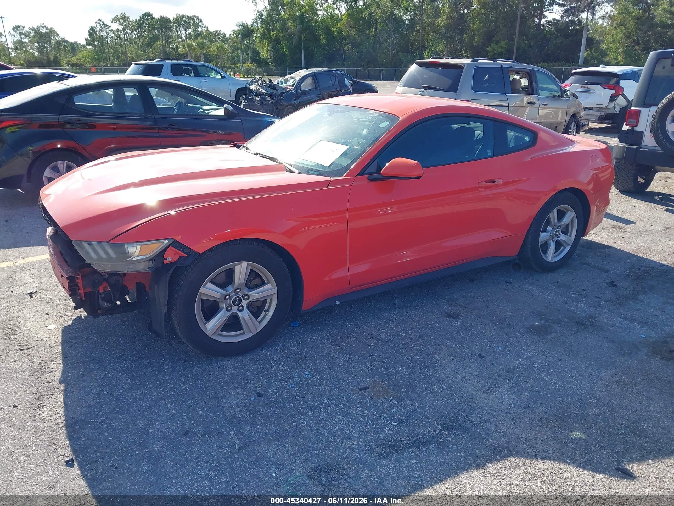 2015 Ford Mustang V6 Orange vin: 1FA6P8AM5F5402572