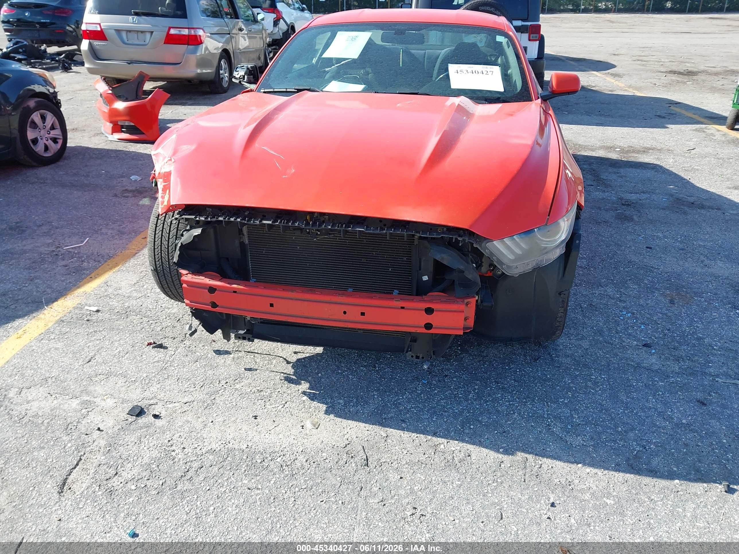 2015 Ford Mustang V6 Orange vin: 1FA6P8AM5F5402572