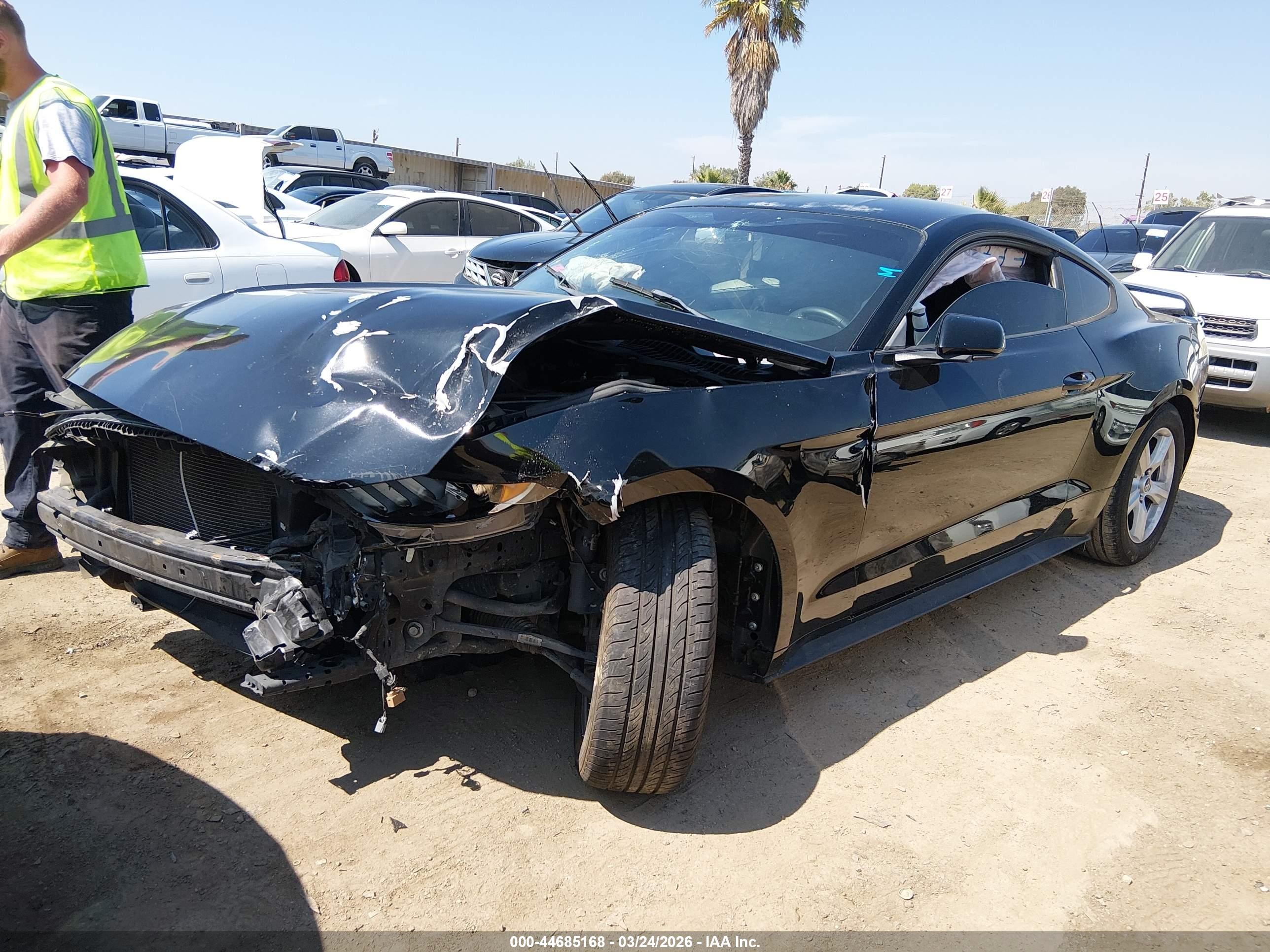 2015 Ford Mustang V6 Black vin: 1FA6P8AM5F5403821