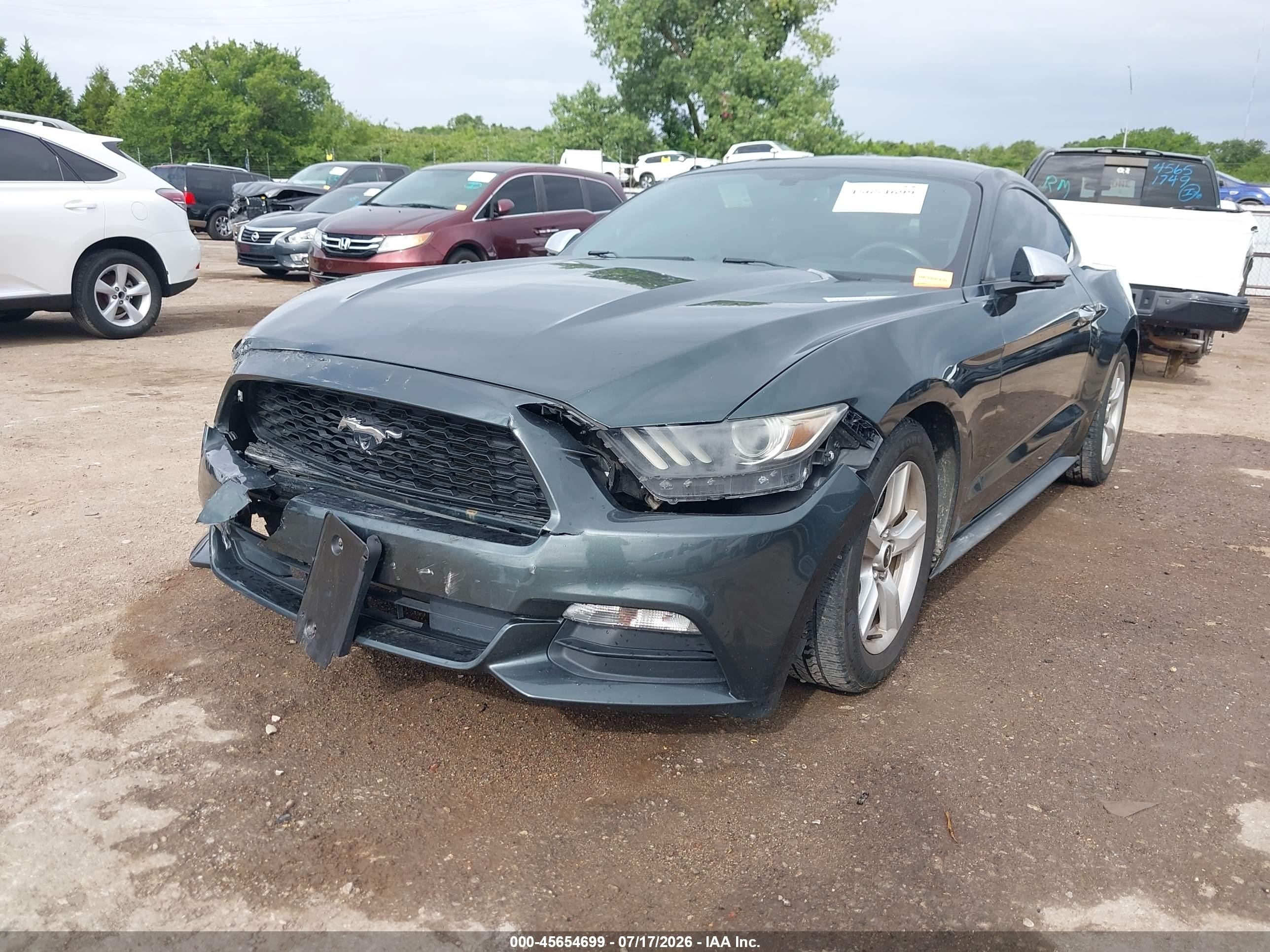 2015 Ford Mustang V6 Green vin: 1FA6P8AM6F5403228