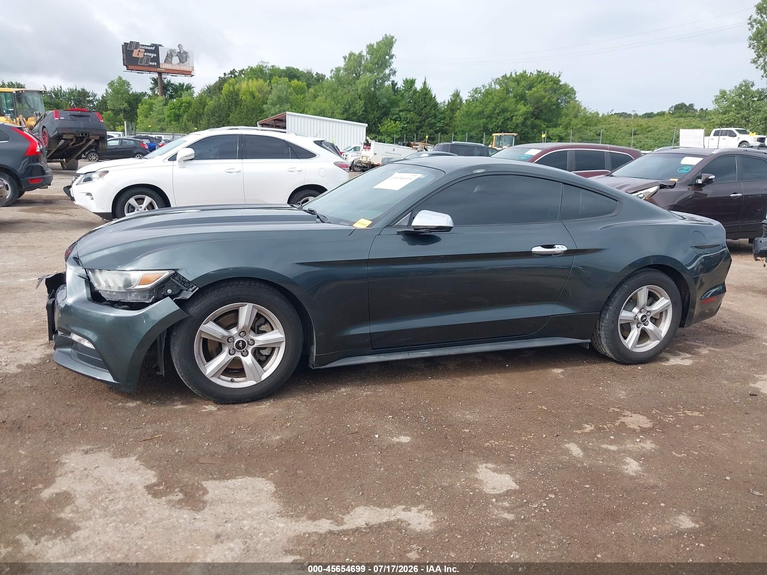 2015 Ford Mustang V6 Green vin: 1FA6P8AM6F5403228