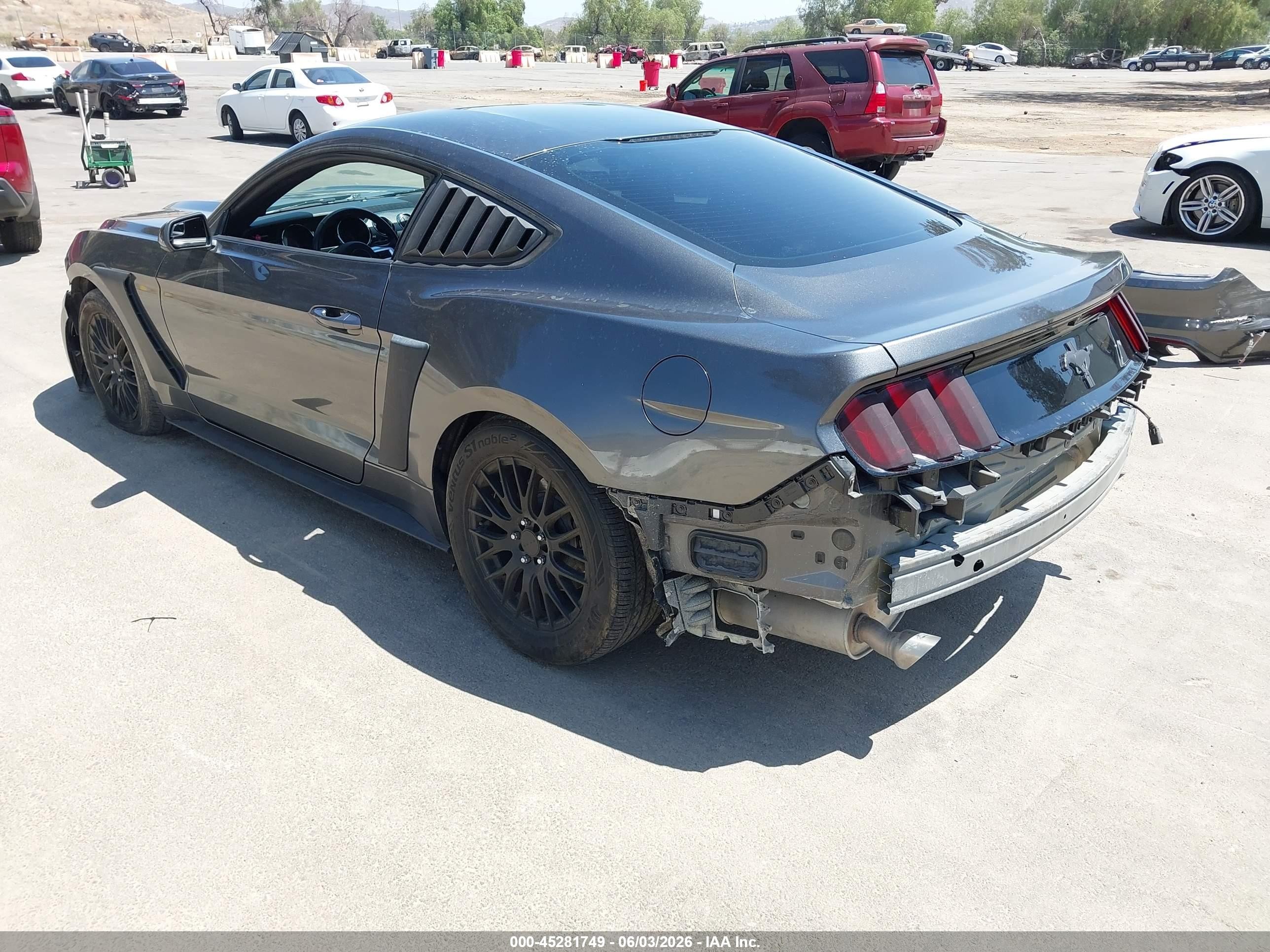 2017 Ford Mustang V6 Gray vin: 1FA6P8AM6H5272675