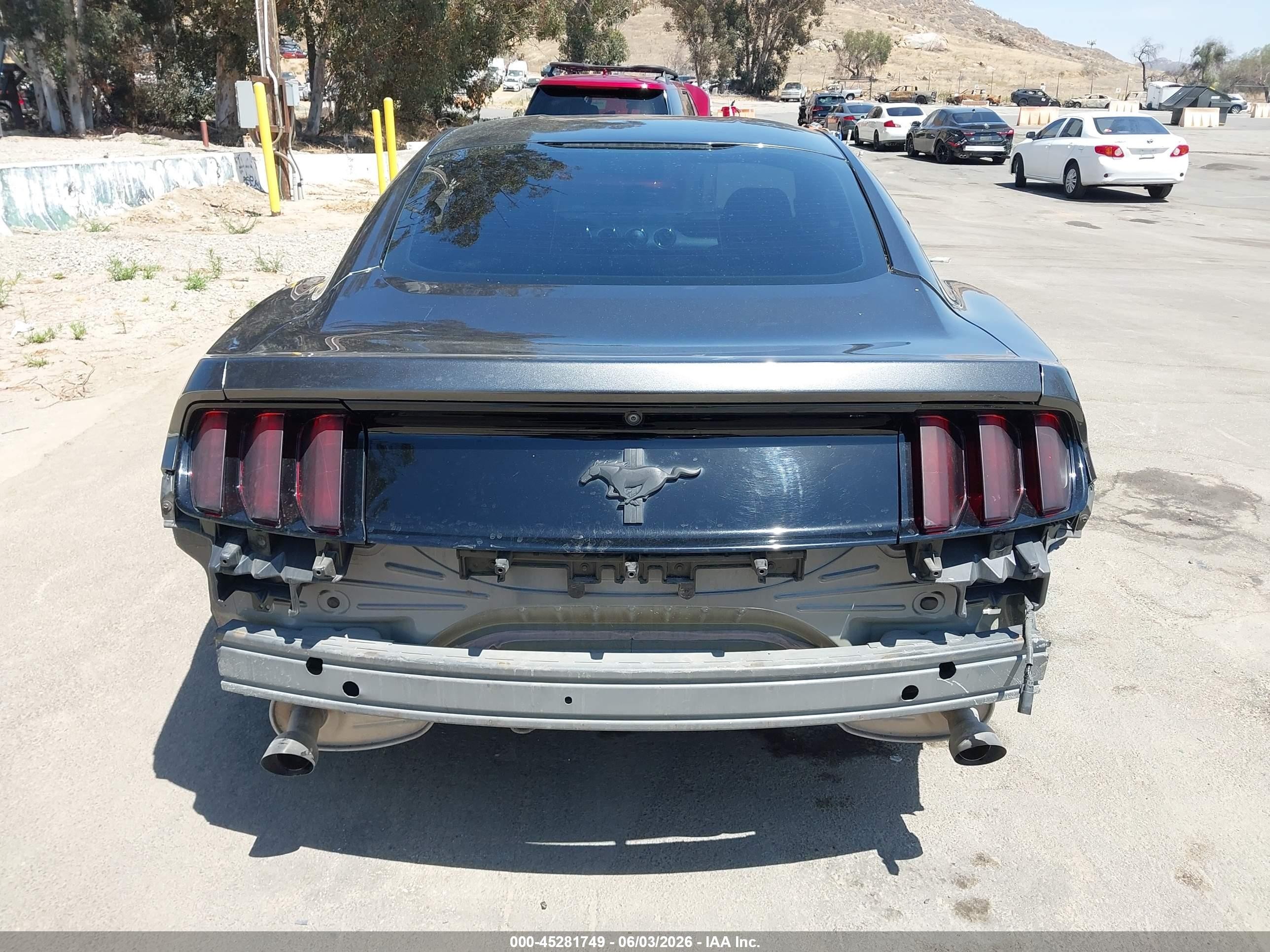 2017 Ford Mustang V6 Gray vin: 1FA6P8AM6H5272675