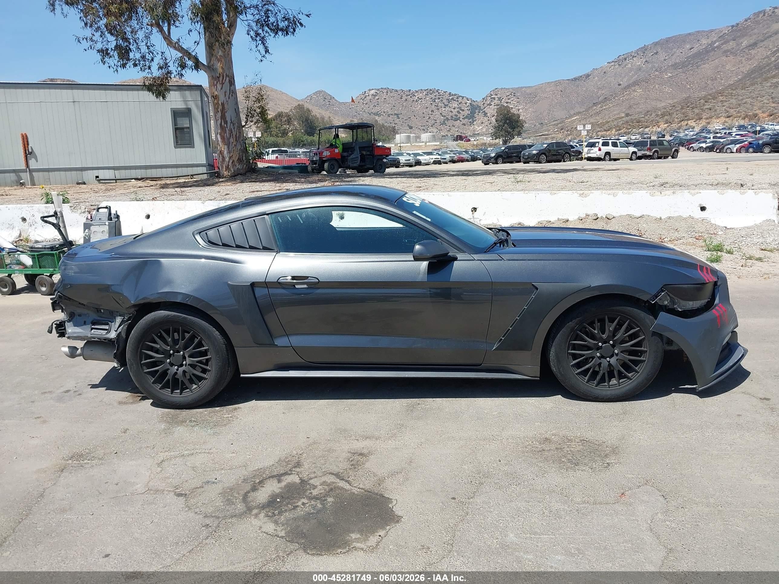 2017 Ford Mustang V6 Gray vin: 1FA6P8AM6H5272675