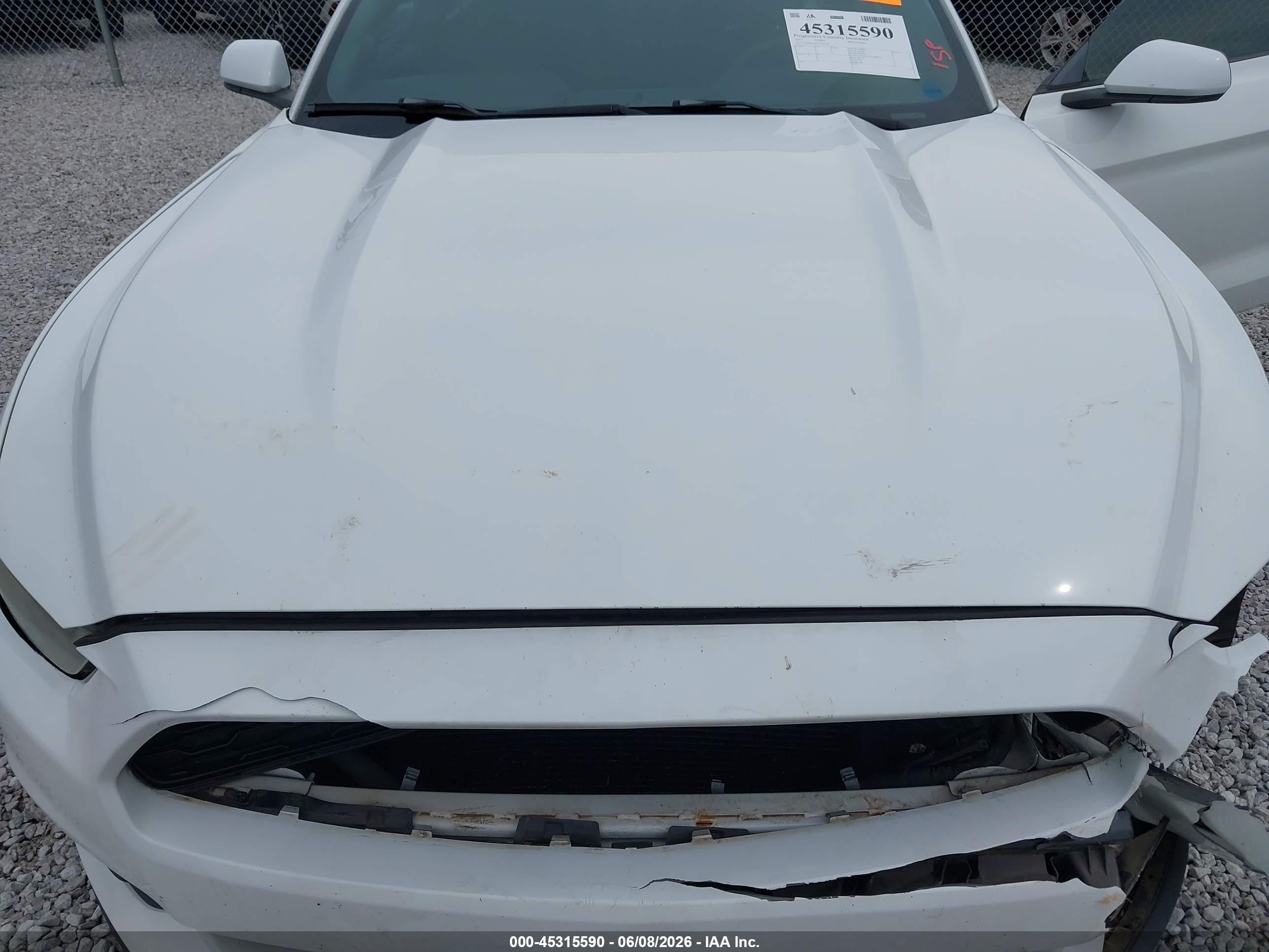 2015 Ford Mustang V6 White vin: 1FA6P8AM7F5328720