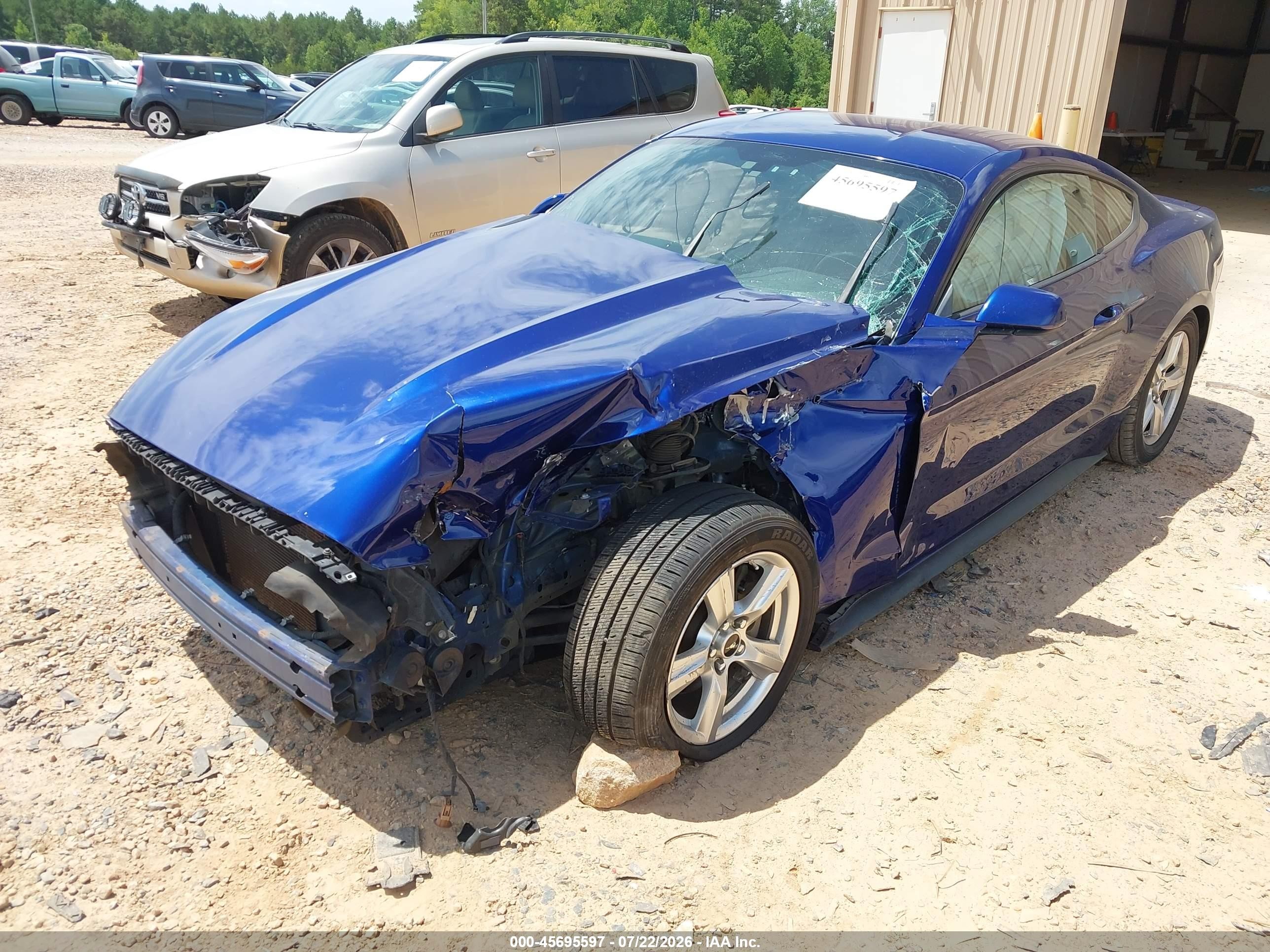 2015 Ford Mustang V6 Blue vin: 1FA6P8AM7F5348241