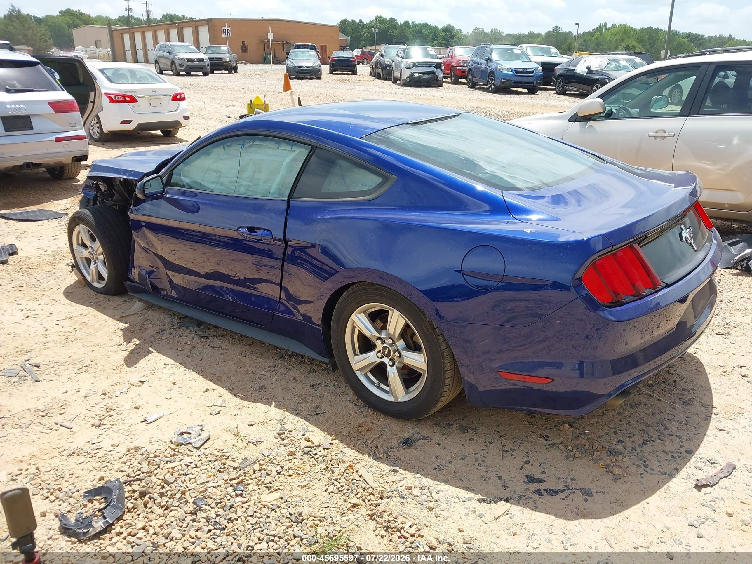 2015 Ford Mustang V6 Blue vin: 1FA6P8AM7F5348241