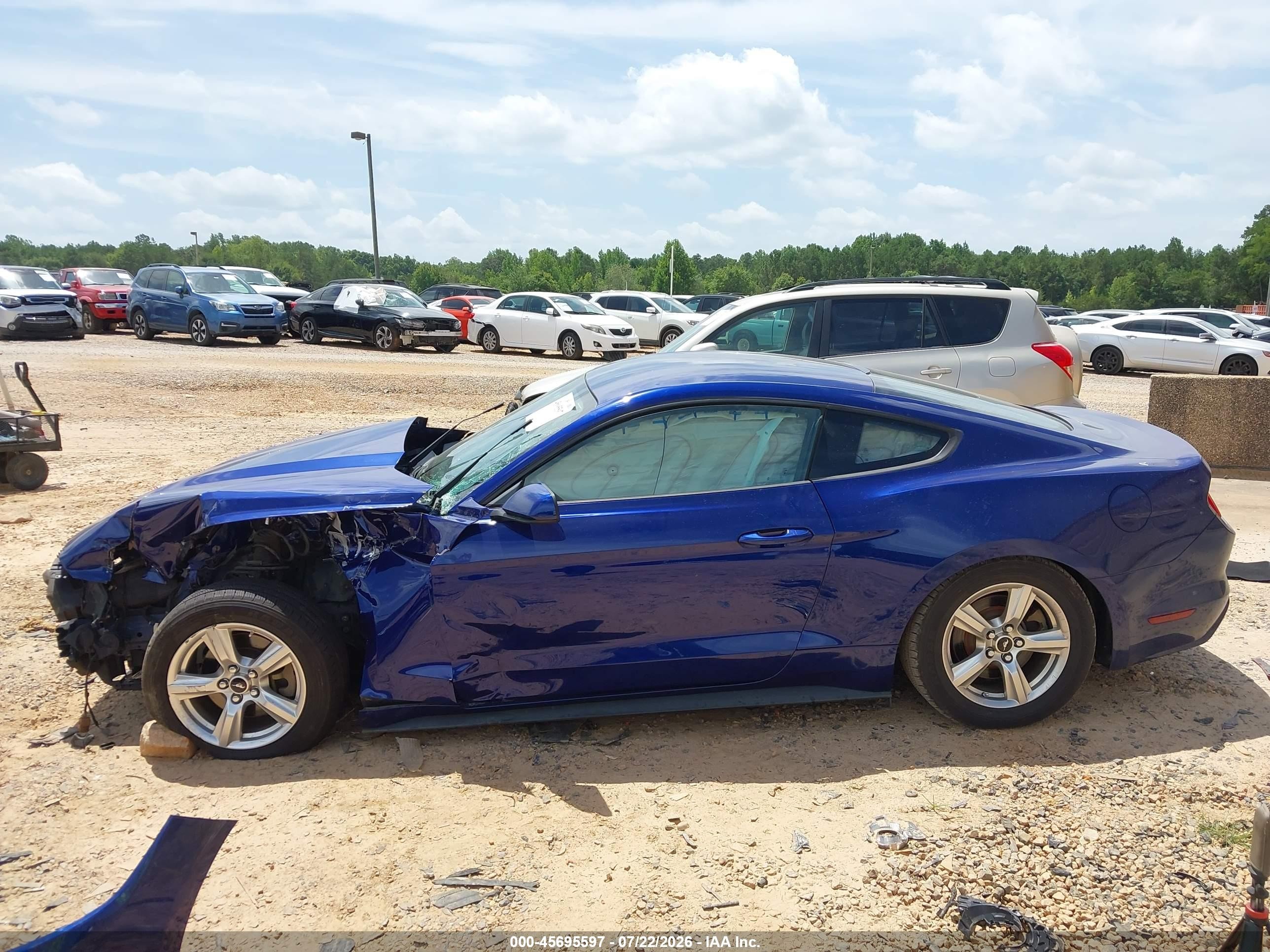 2015 Ford Mustang V6 Blue vin: 1FA6P8AM7F5348241