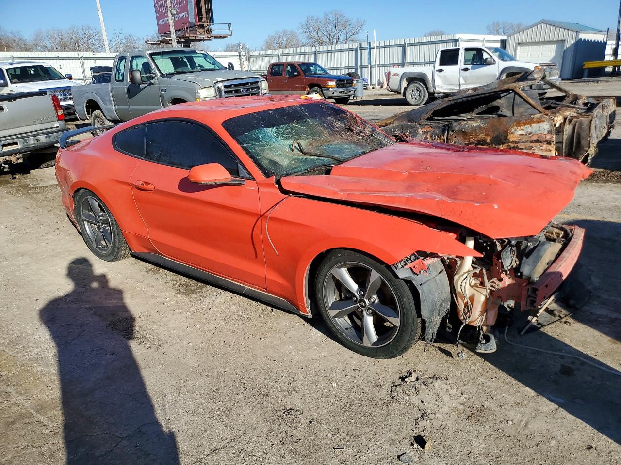2016 Ford Mustang Orange vin: 1FA6P8AM7G5227307