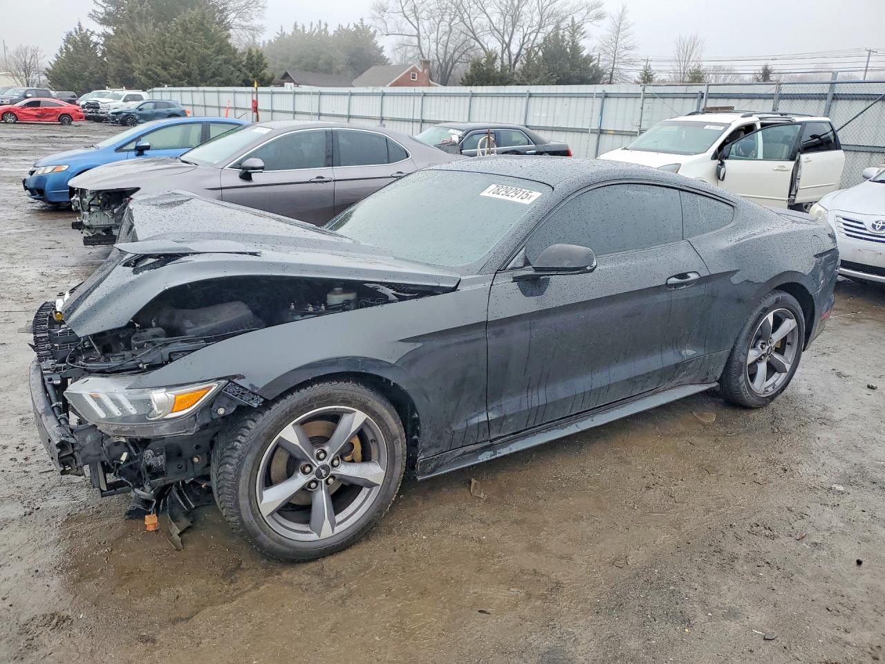 2015 Ford Mustang Black vin: 1FA6P8AM8F5321694