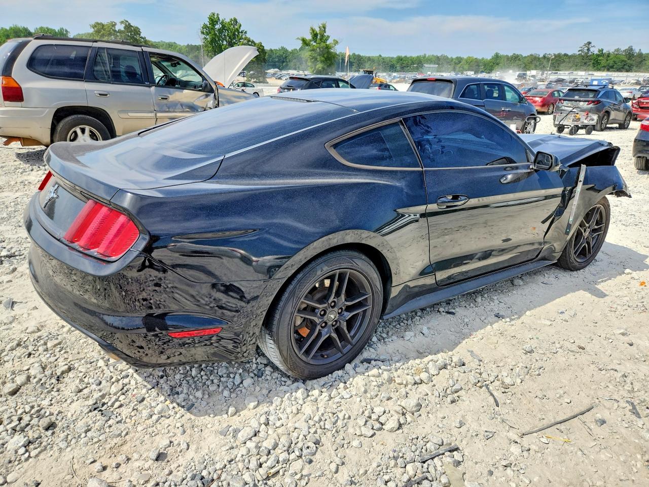 2015 Ford Mustang Black vin: 1FA6P8AM8F5348538