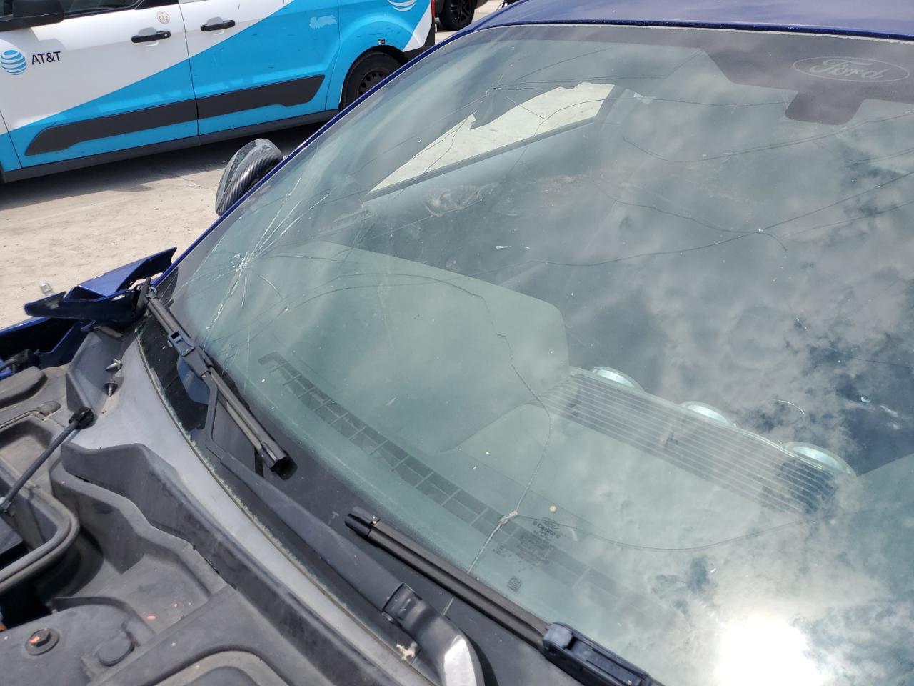 2016 Ford Mustang Blue vin: 1FA6P8AM8G5240843 Damage: Windshield, Broken, Replacement Required