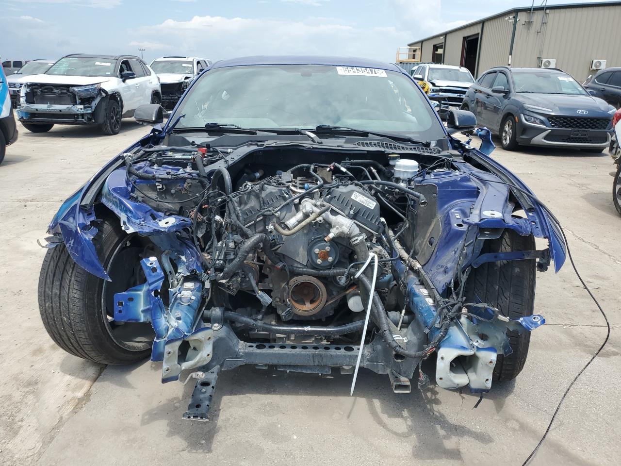 2016 Ford Mustang Blue vin: 1FA6P8AM8G5240843 Damage: Front Bumper Reinforcement, Missing, Replacement Required