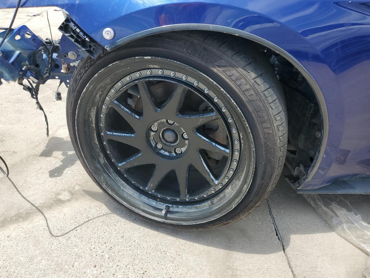 2016 Ford Mustang Blue vin: 1FA6P8AM8G5240843 Damage: Left Front Wheel, Curb Rash, > 12 Inches
