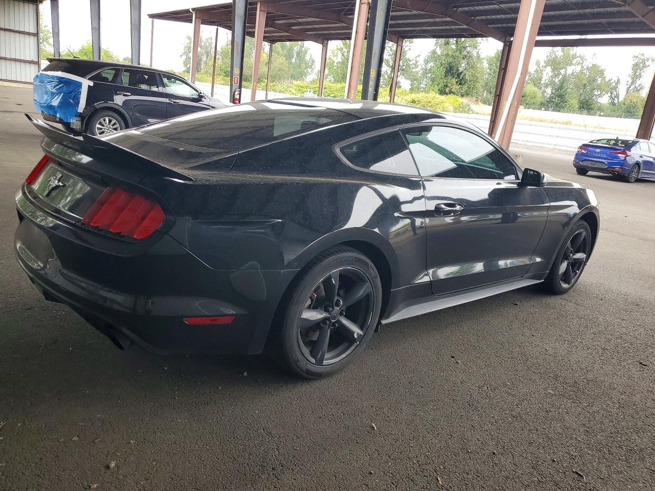 2015 Ford Mustang Base Black vin: 1FA6P8AM9F5334230