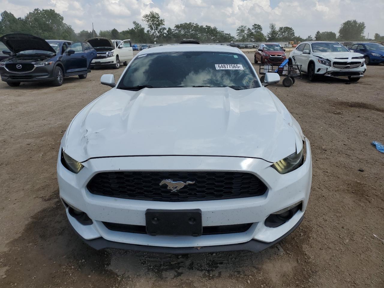 2015 Ford Mustang White vin: 1FA6P8AM9F5336107