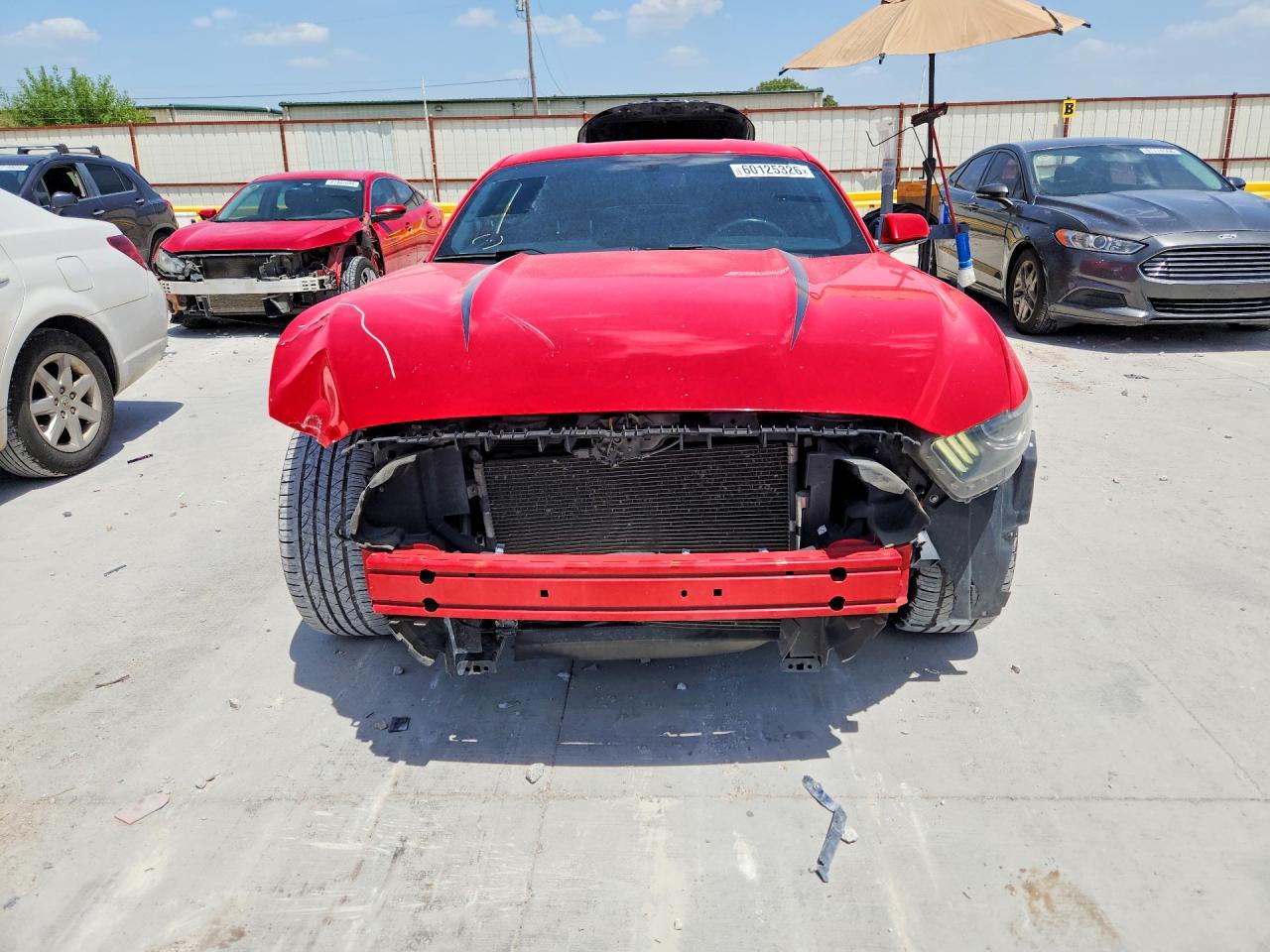 2015 Ford Mustang Red vin: 1FA6P8AM9F5419519