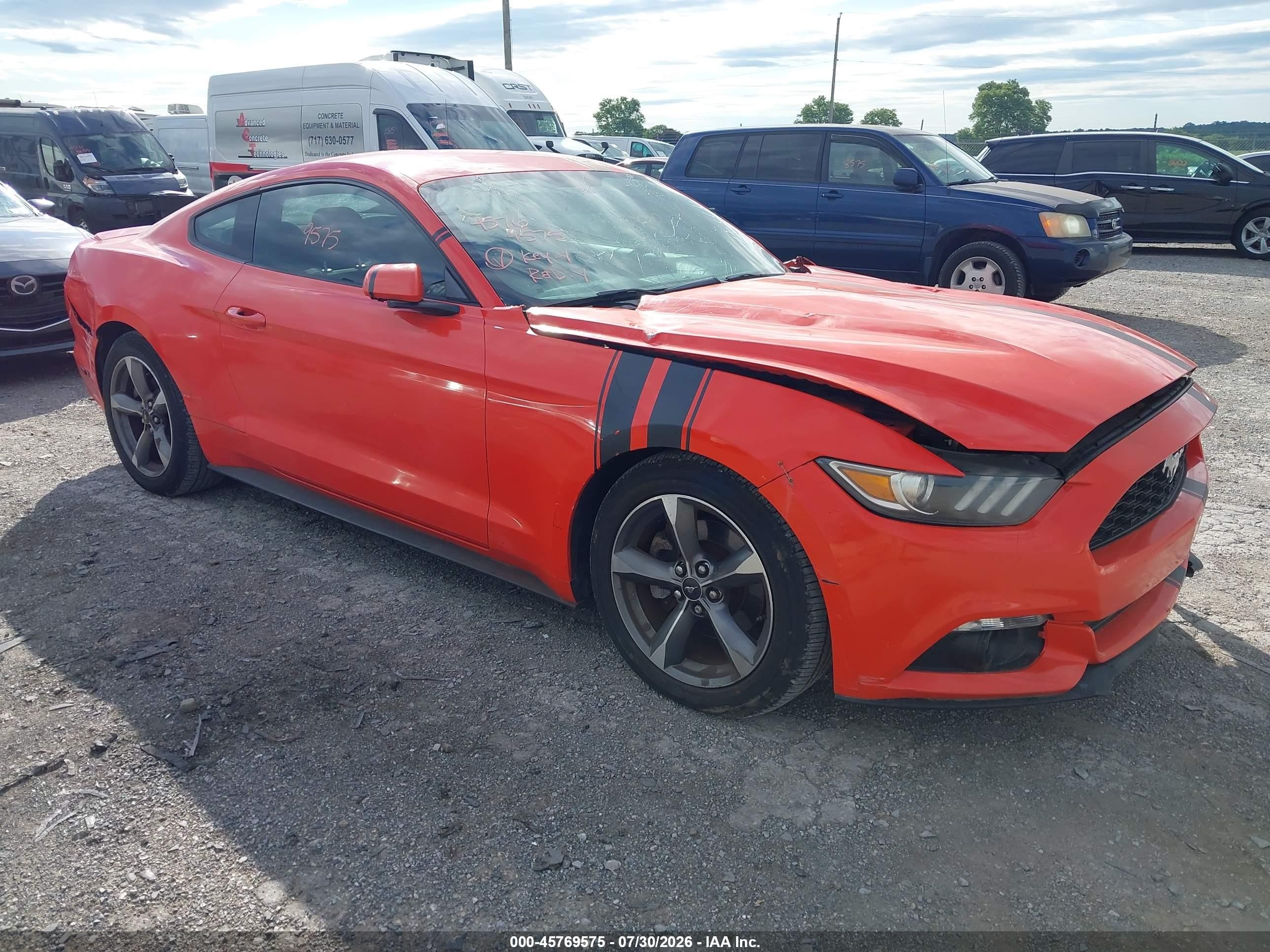 2015 Ford Mustang V6 Оранжевый vin: 1FA6P8AMXF5396901