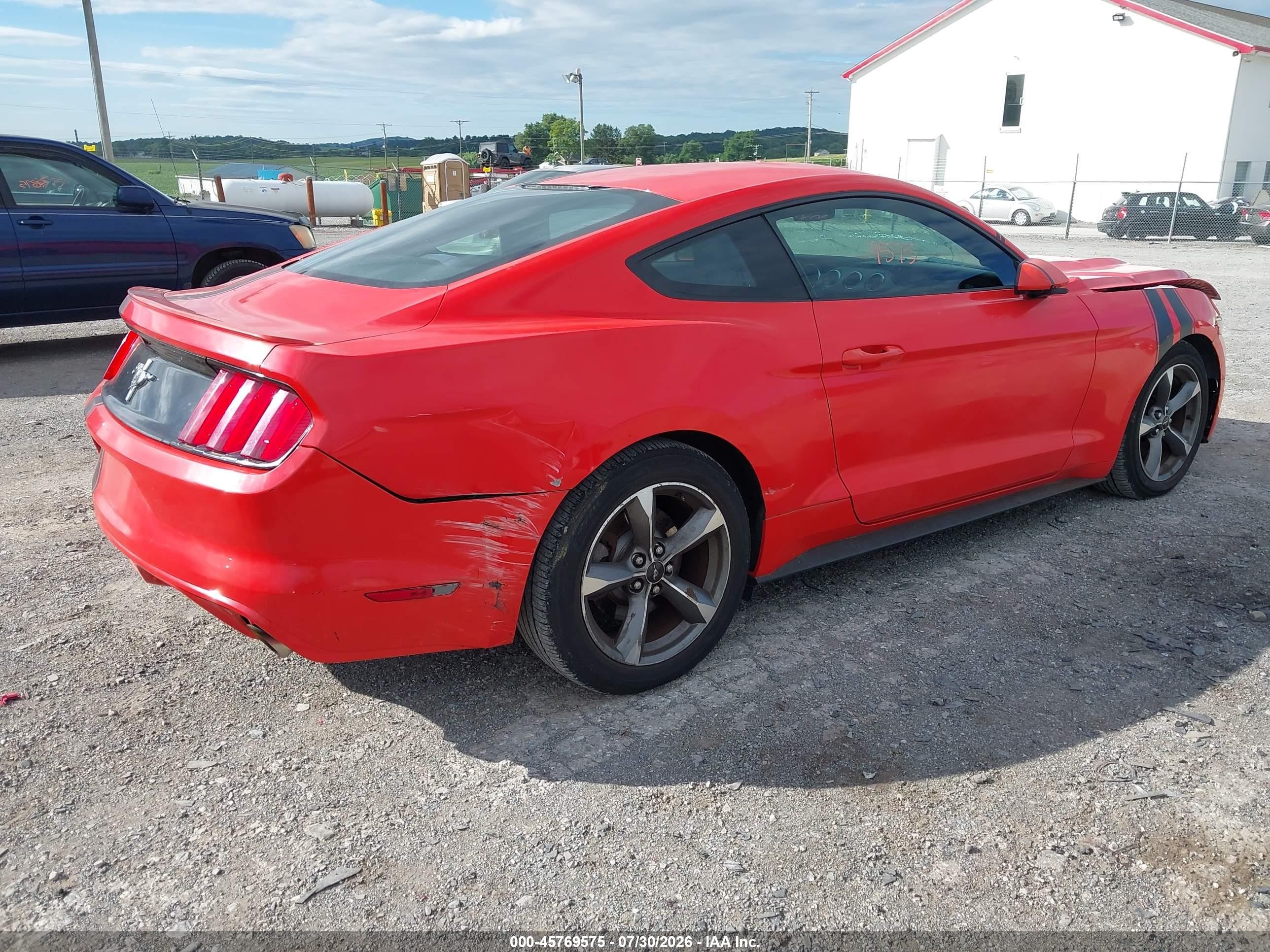 2015 Ford Mustang V6 Orange vin: 1FA6P8AMXF5396901