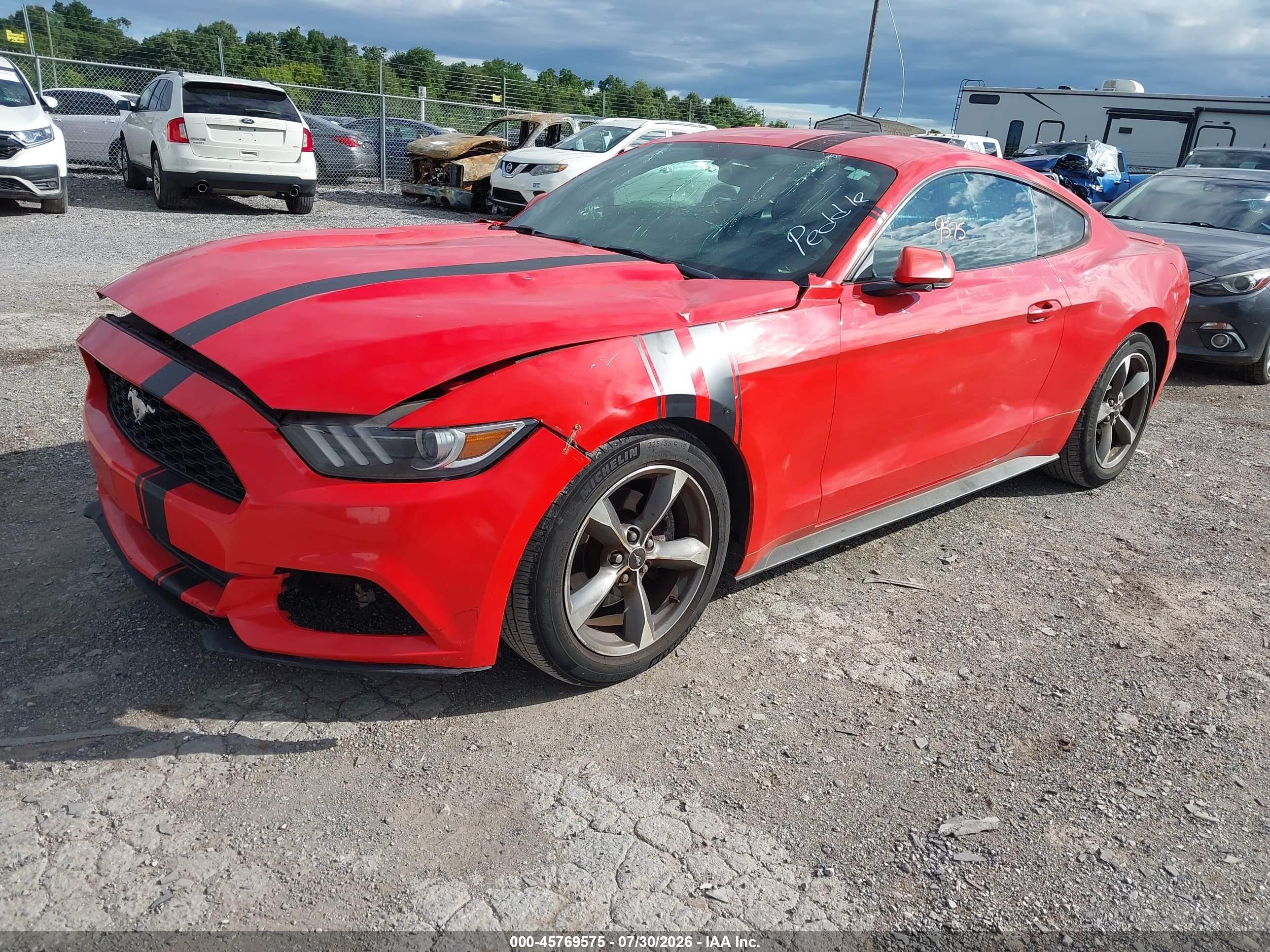 2015 Ford Mustang V6 Orange vin: 1FA6P8AMXF5396901