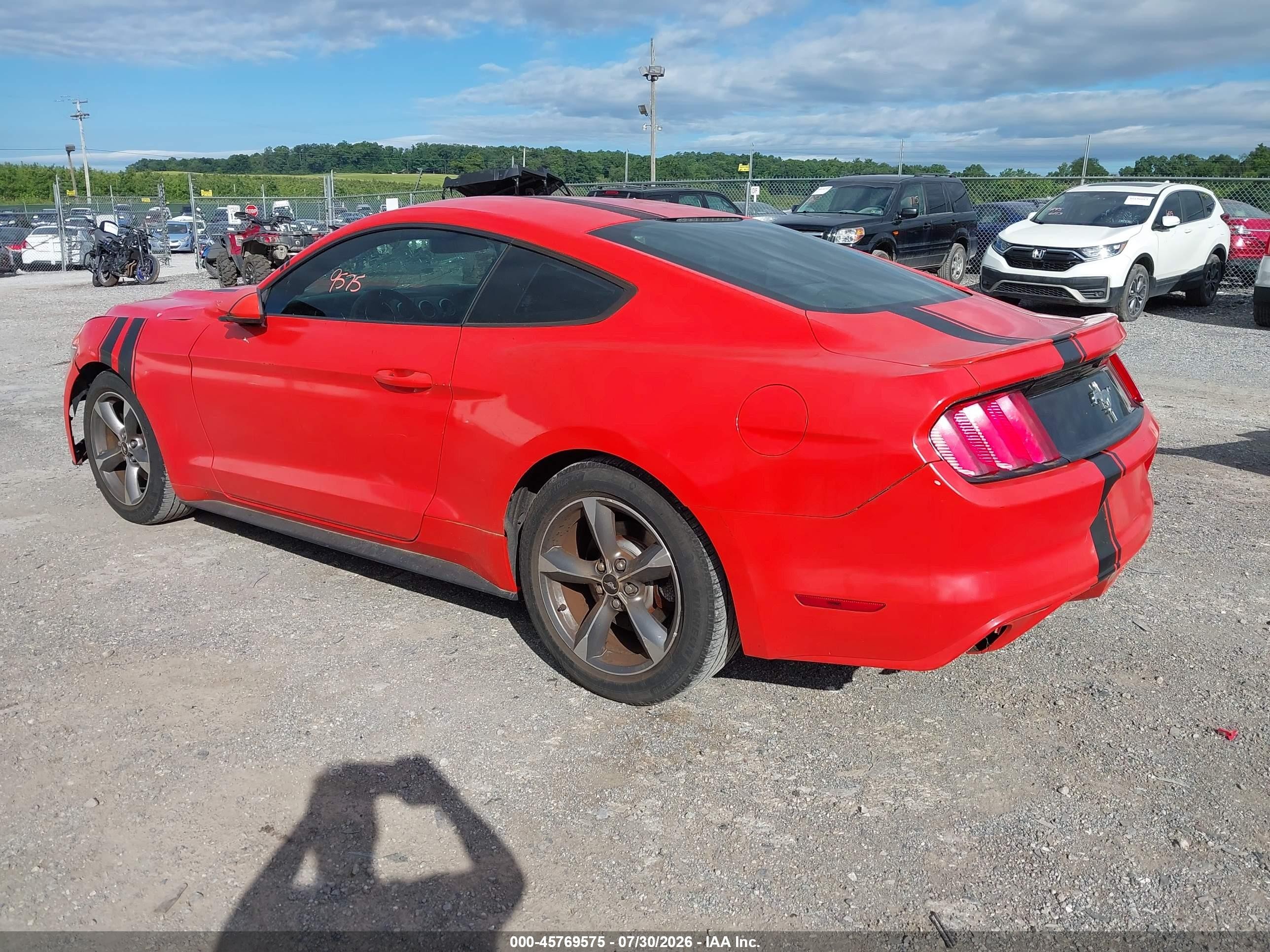 2015 Ford Mustang V6 Orange vin: 1FA6P8AMXF5396901