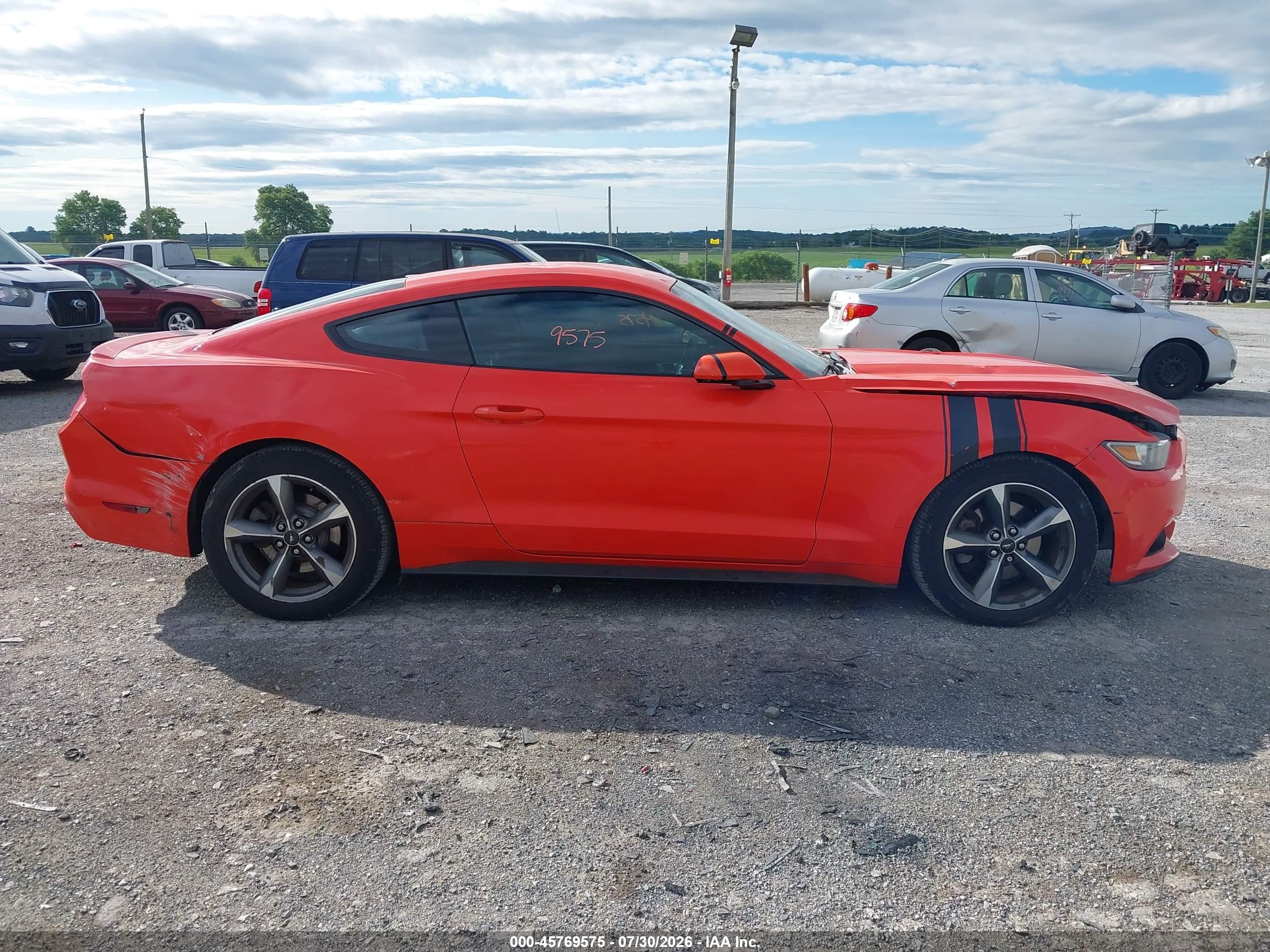 2015 Ford Mustang V6 Orange vin: 1FA6P8AMXF5396901