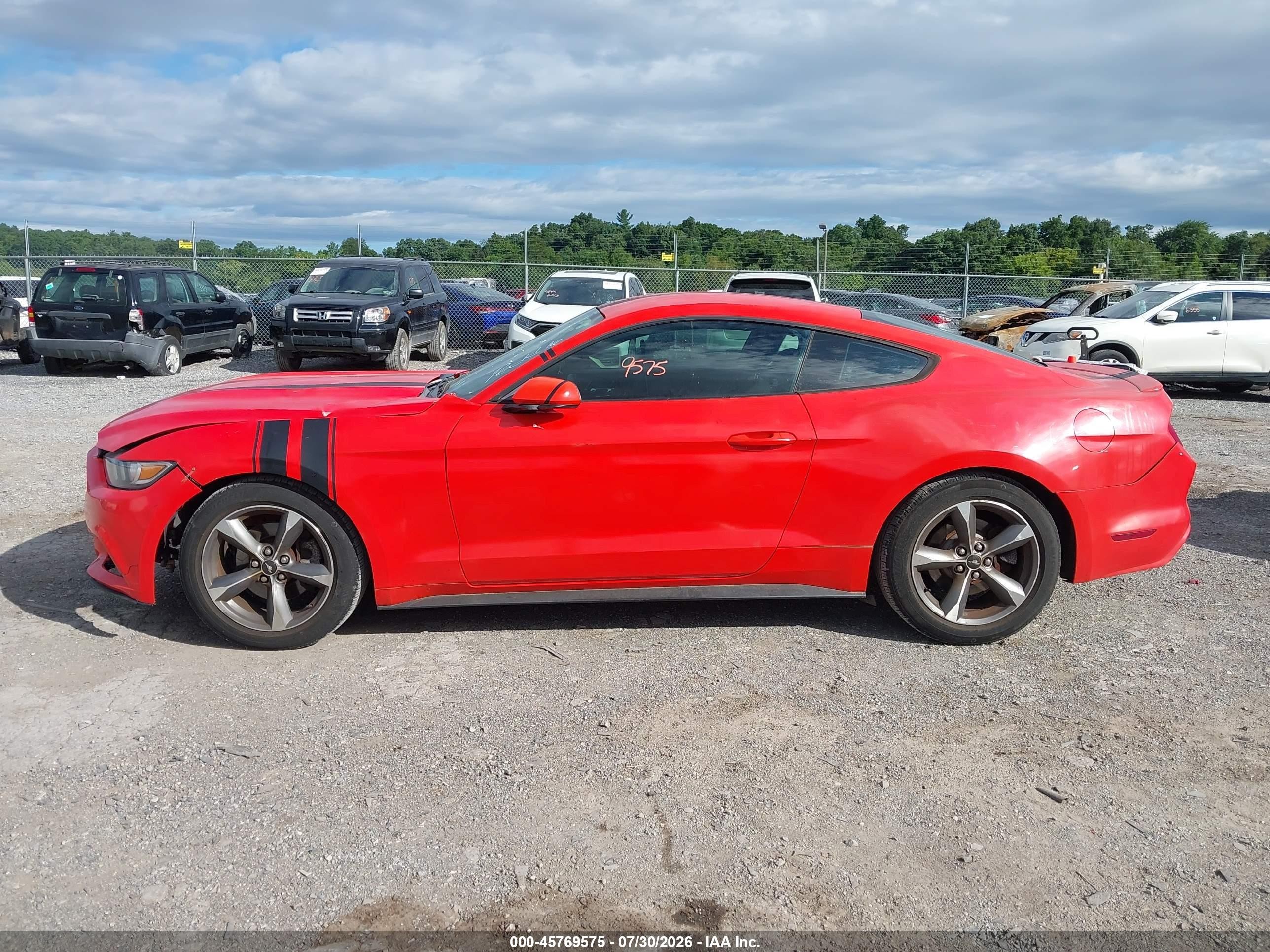 2015 Ford Mustang V6 Orange vin: 1FA6P8AMXF5396901