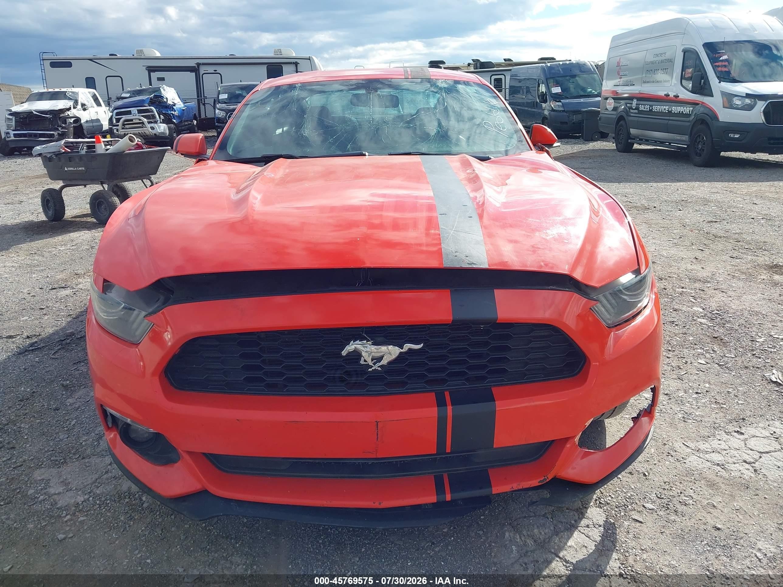 2015 Ford Mustang V6 Orange vin: 1FA6P8AMXF5396901