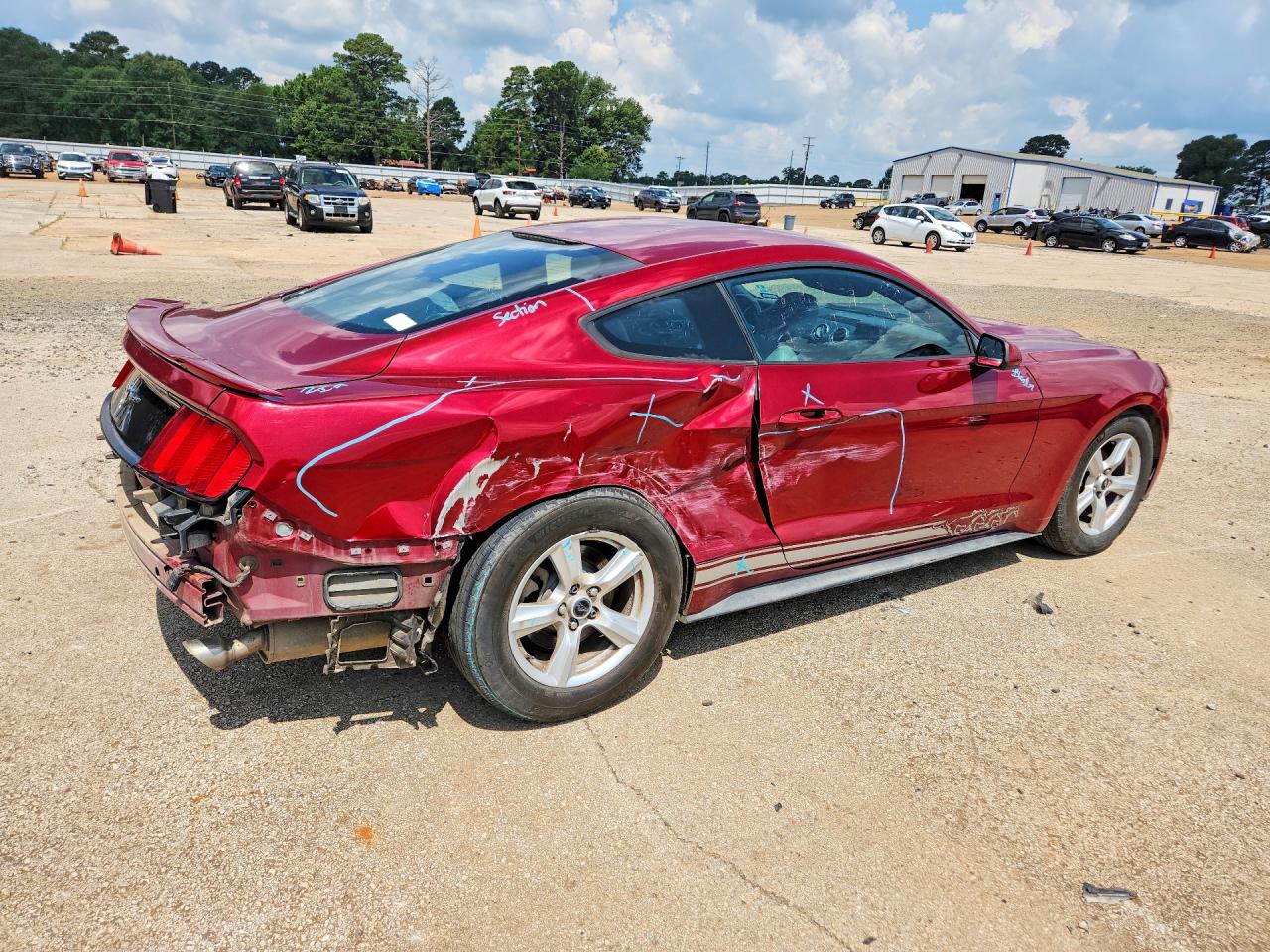 2015 Ford Mustang Red vin: 1FA6P8AMXF5399846