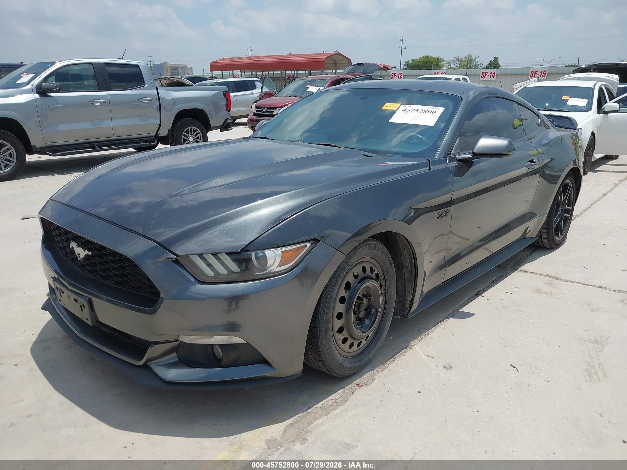2016 Ford Mustang V6 Gray vin: 1FA6P8AMXG5278882