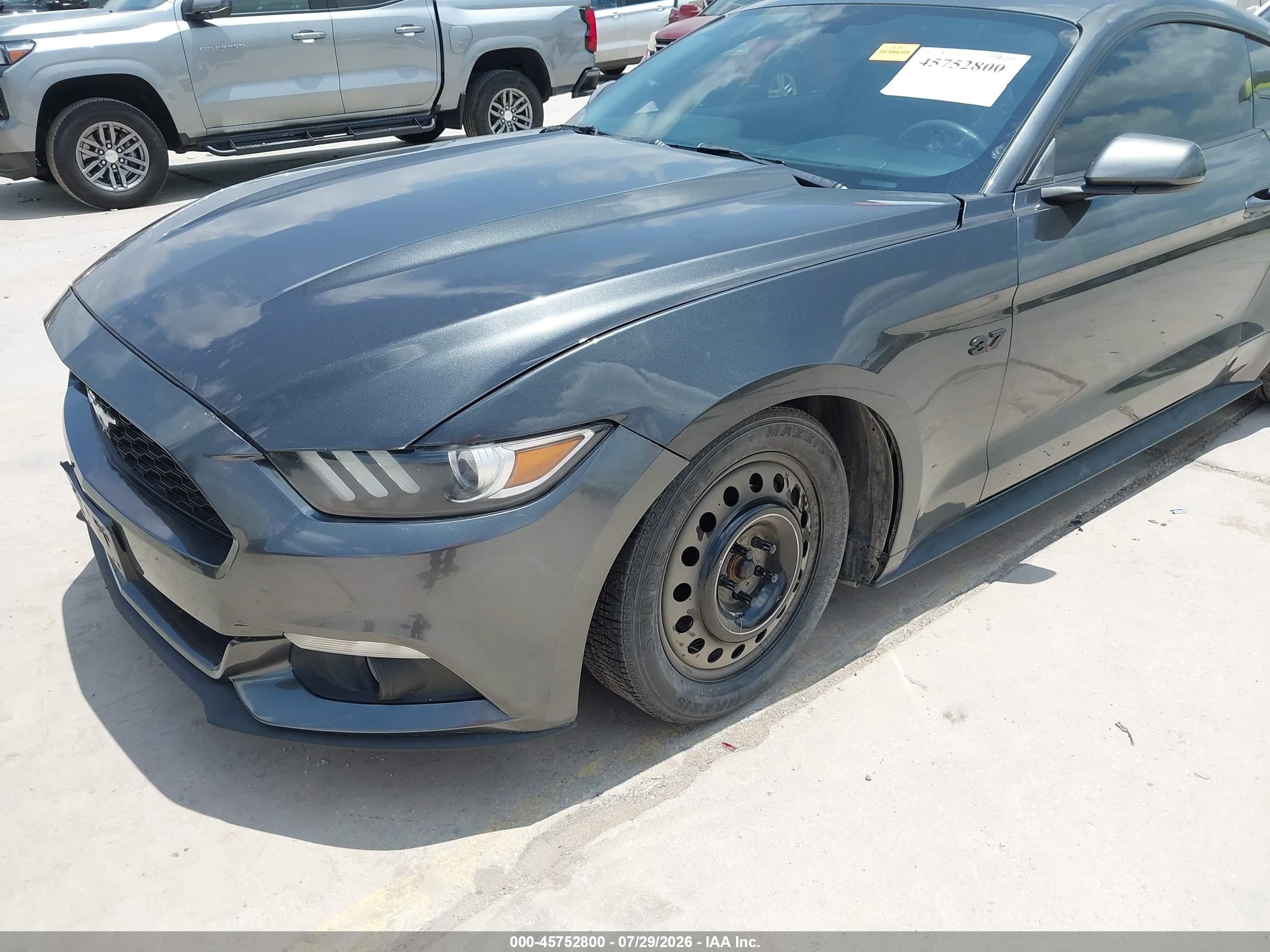 2016 Ford Mustang V6 Gray vin: 1FA6P8AMXG5278882