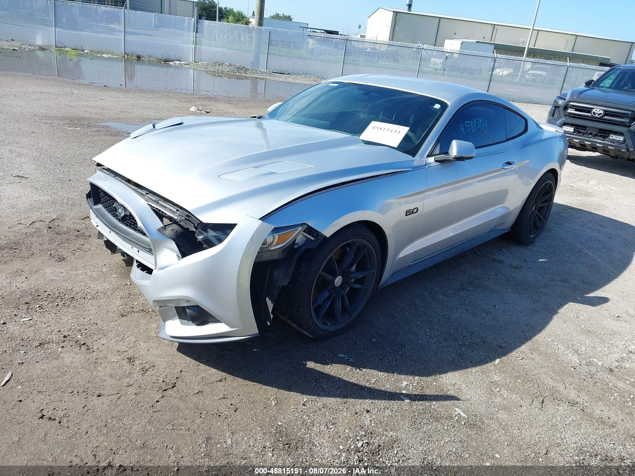 2015 Ford Mustang Gt Silver vin: 1FA6P8CF0F5348001