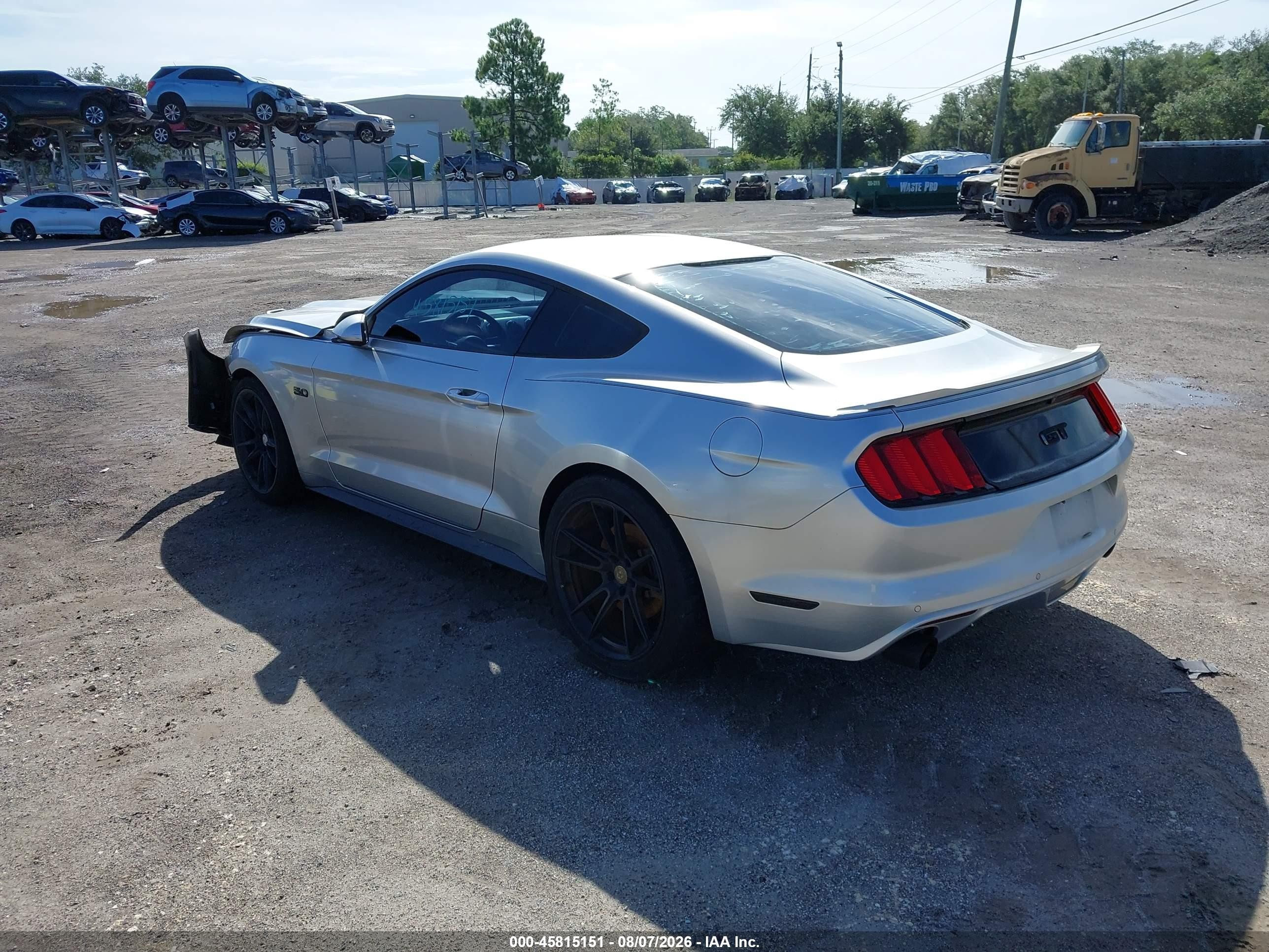 2015 Ford Mustang Gt Silver vin: 1FA6P8CF0F5348001